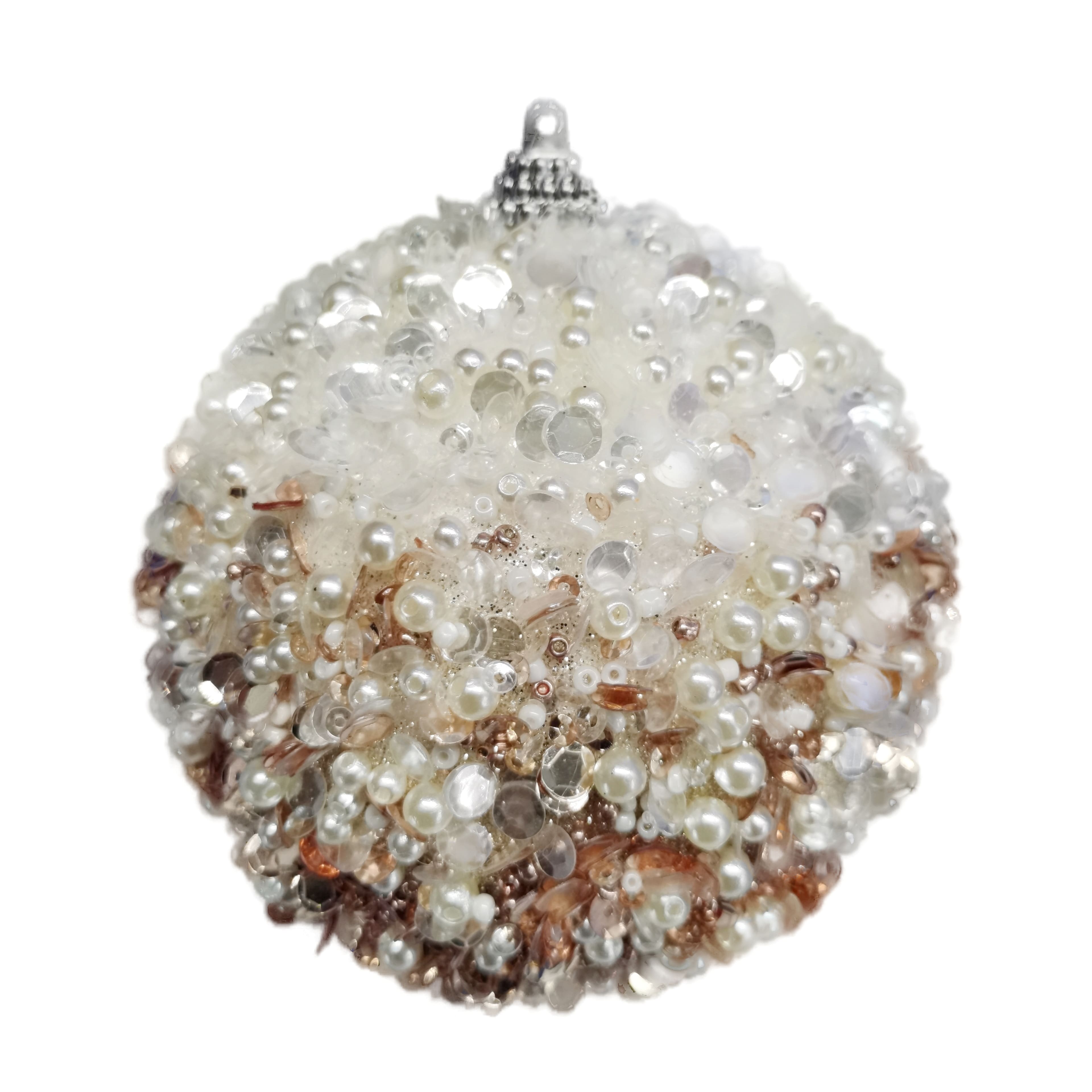 Faux Pearl-Studded Gala Plastic Ball Ornament by Ashland&#xAE;