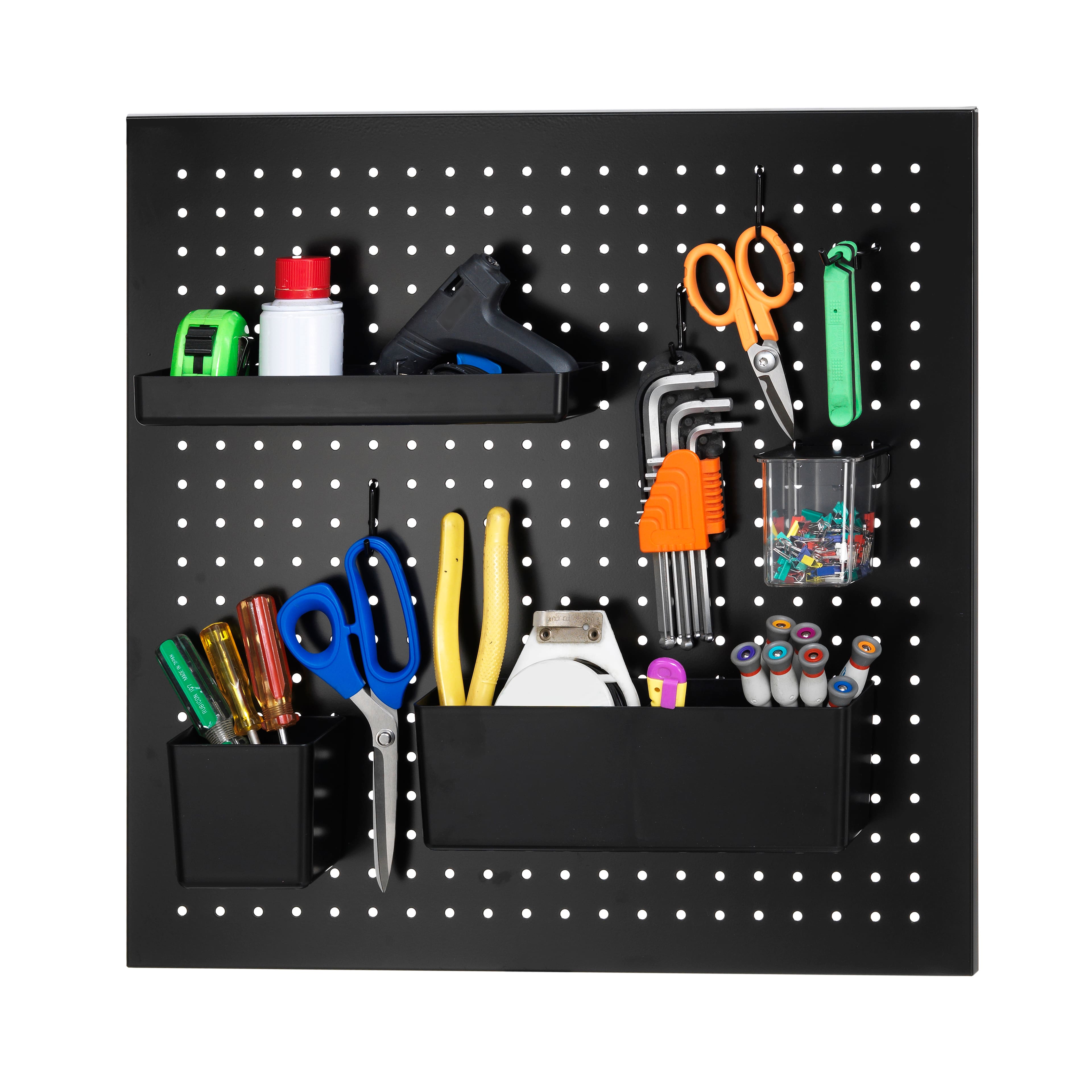 22&#x22; Black Metal Pegboard by Simply Tidy&#xAE;