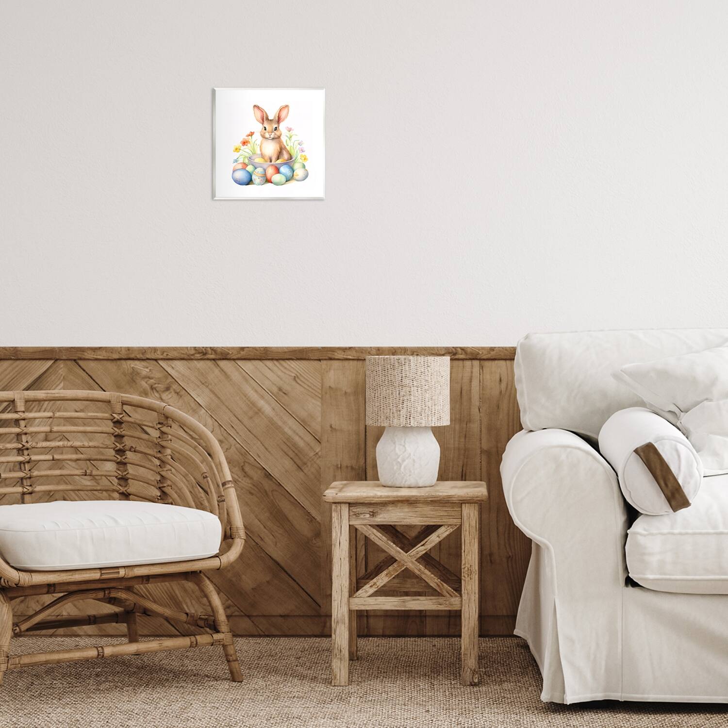 Stupell Industries Easter Bunny & Eggs Wall Plaque Art