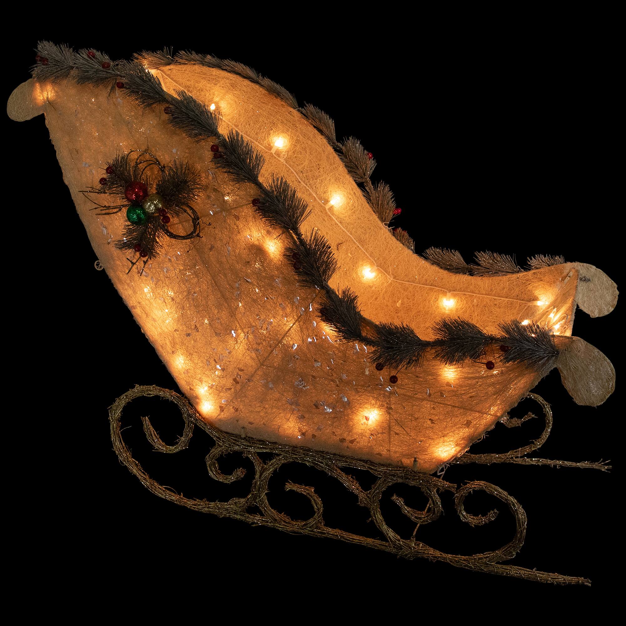39" Ivory & Gold Sleigh Outdoor Christmas Décor