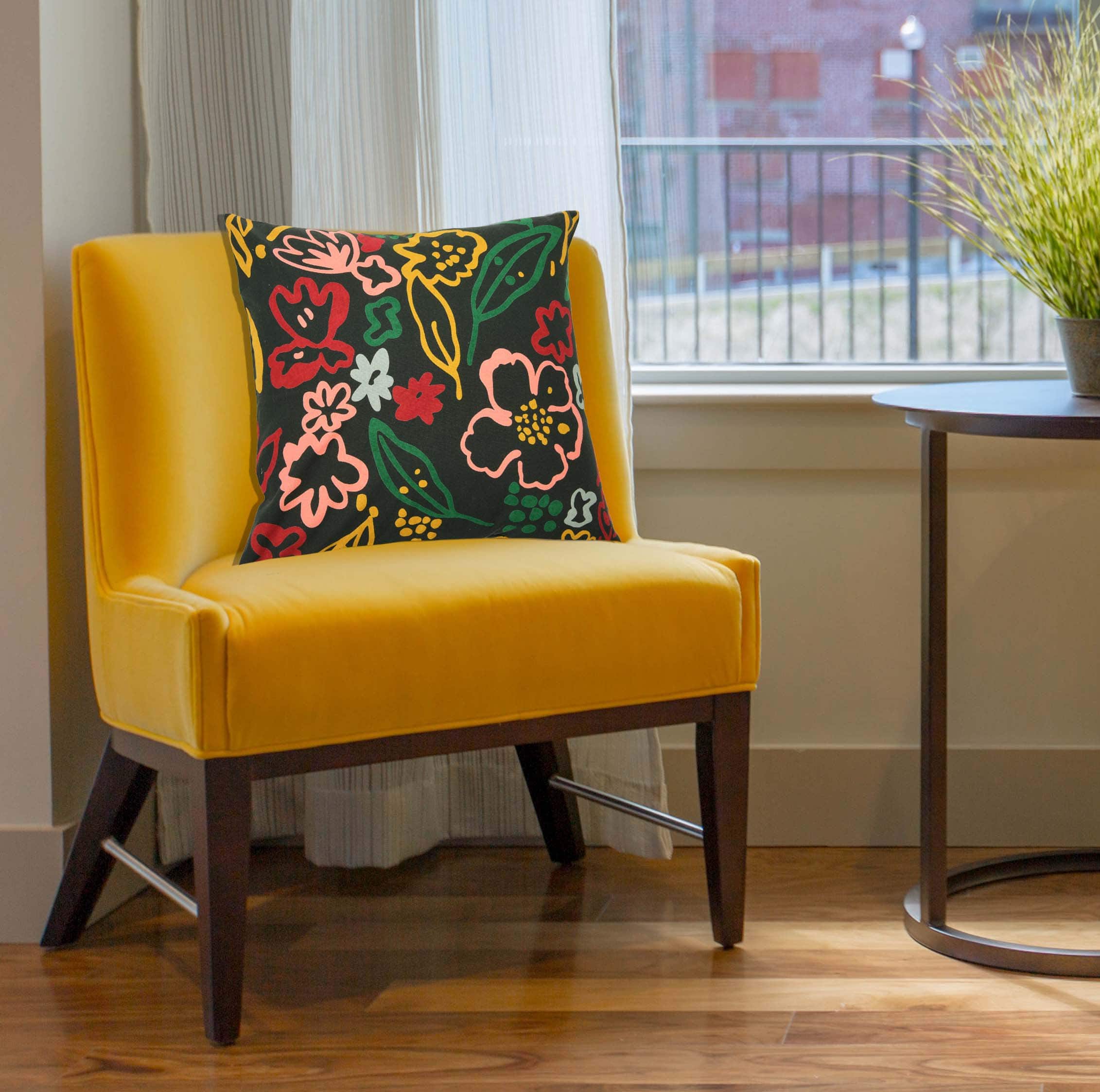 Hello Honey® Multicolor Square Jaunty Floral Printed Pillow Cover