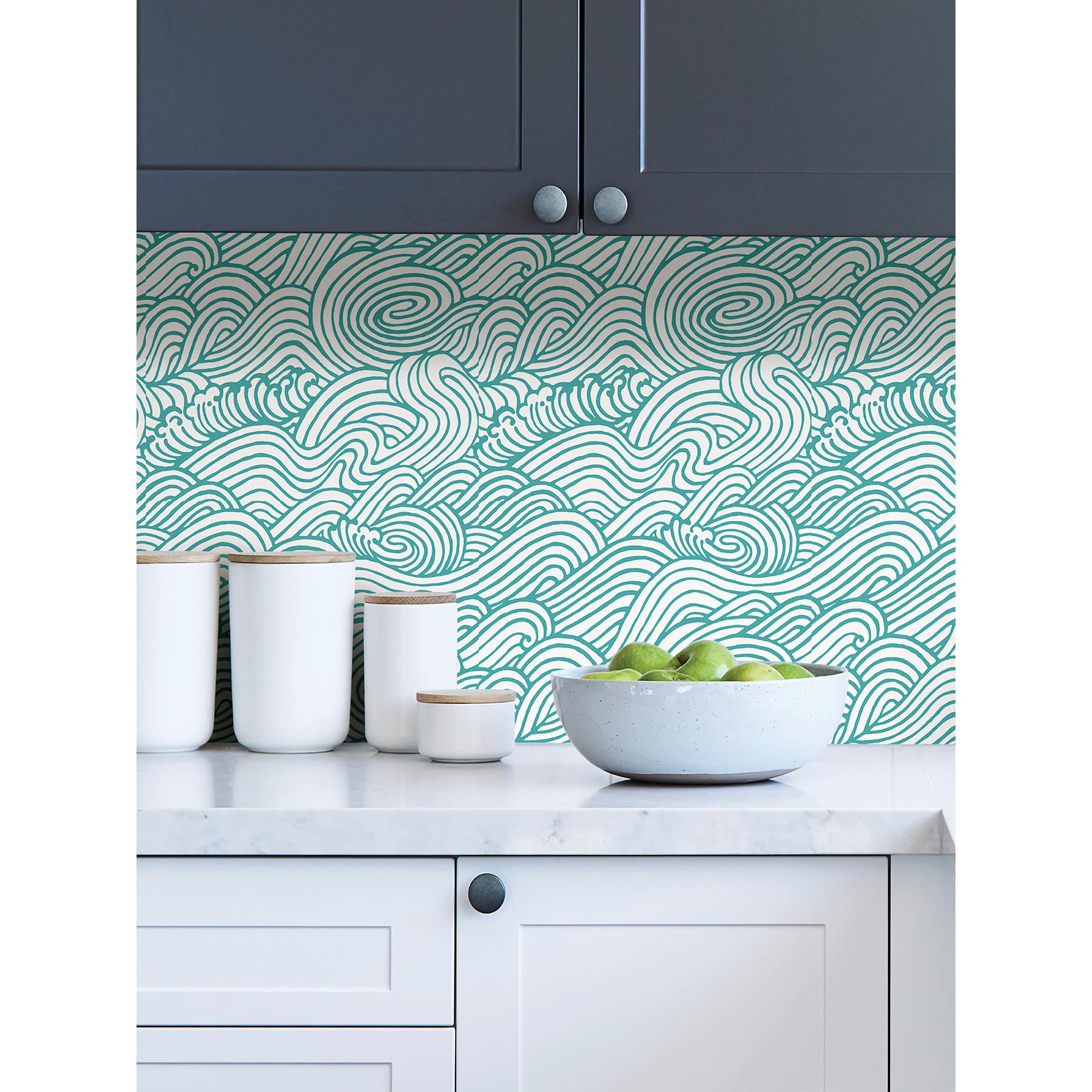 NuWallpaper Teal Saybrook Peel & Stick Wallpaper