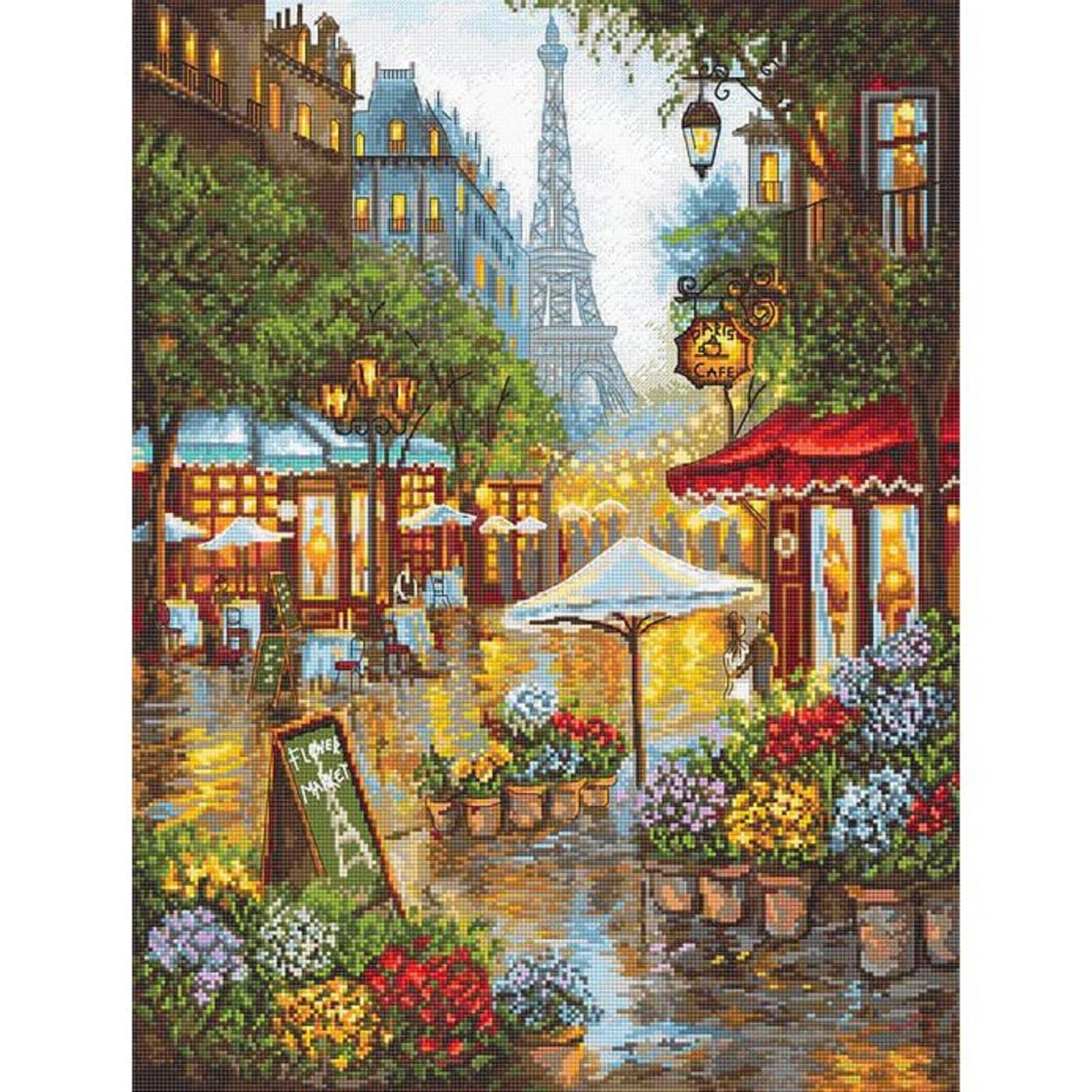 Letistitch Counted Cross Stitch Kit Spring Flowers, Paris