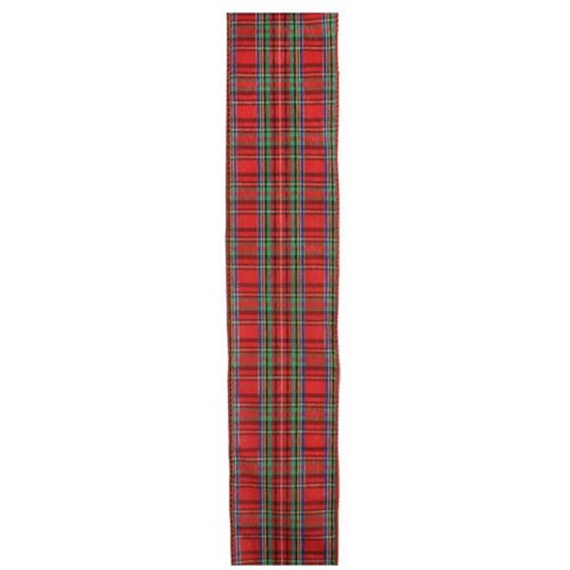 2.5&#x22; x 10yd. Wired Plaid Christmas Craft Ribbon