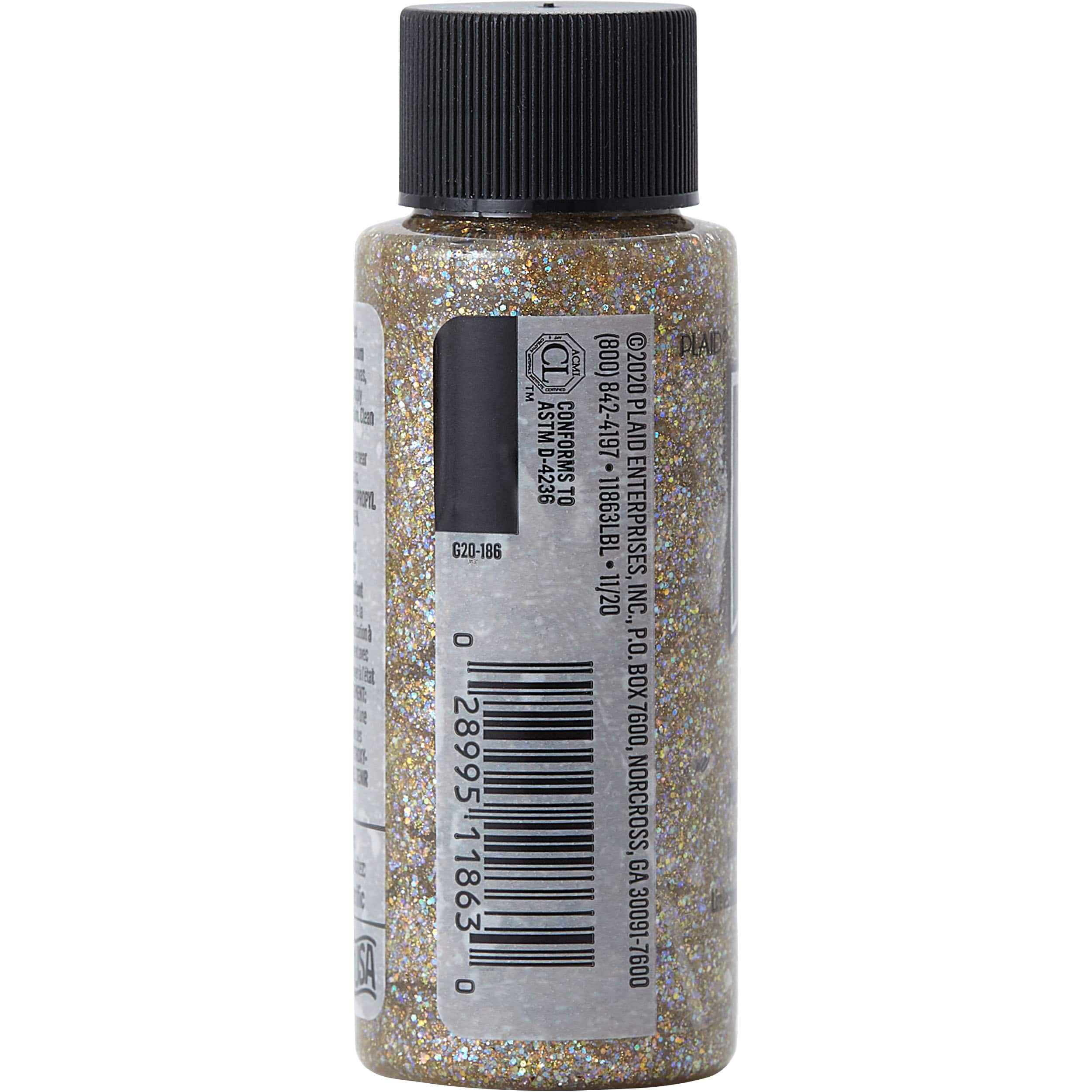 12 Pack: FolkArt&#xAE; Glitterific Fine&#x2122; Glitter Acrylic Paint