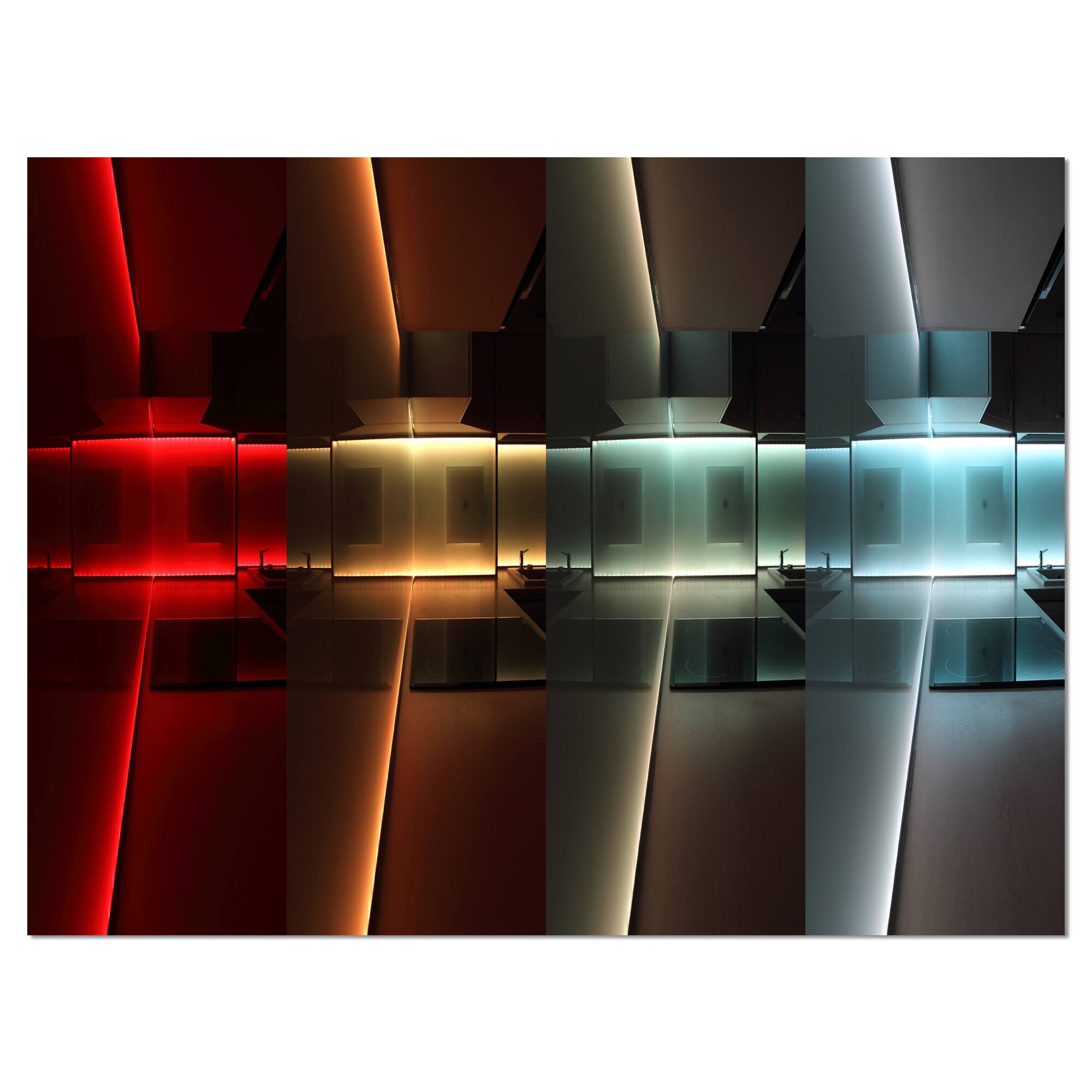 Designart - Kitchen with LED Lighting - Abstract Canvas art print