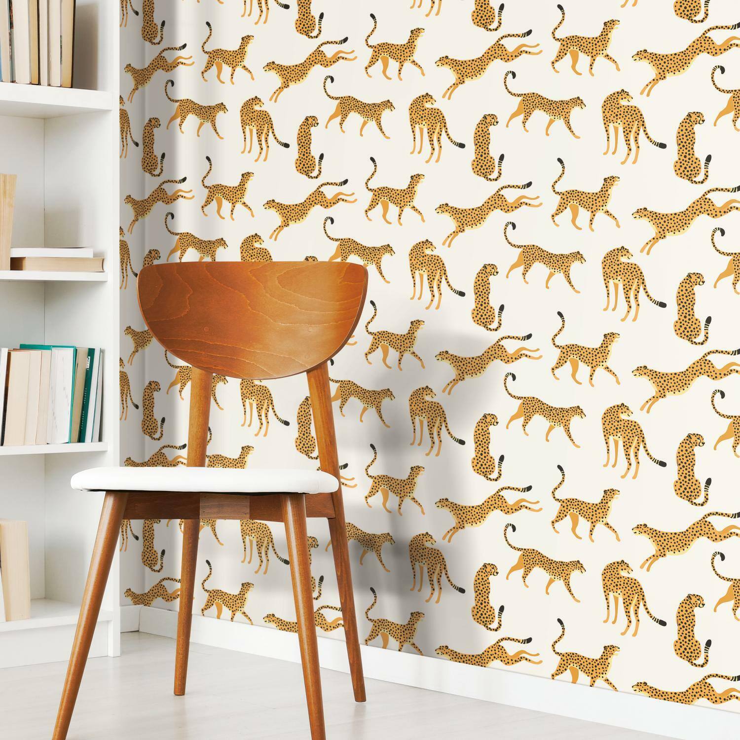 RoomMates Cheetah Cheetah Peel &#x26; Stick Wallpaper