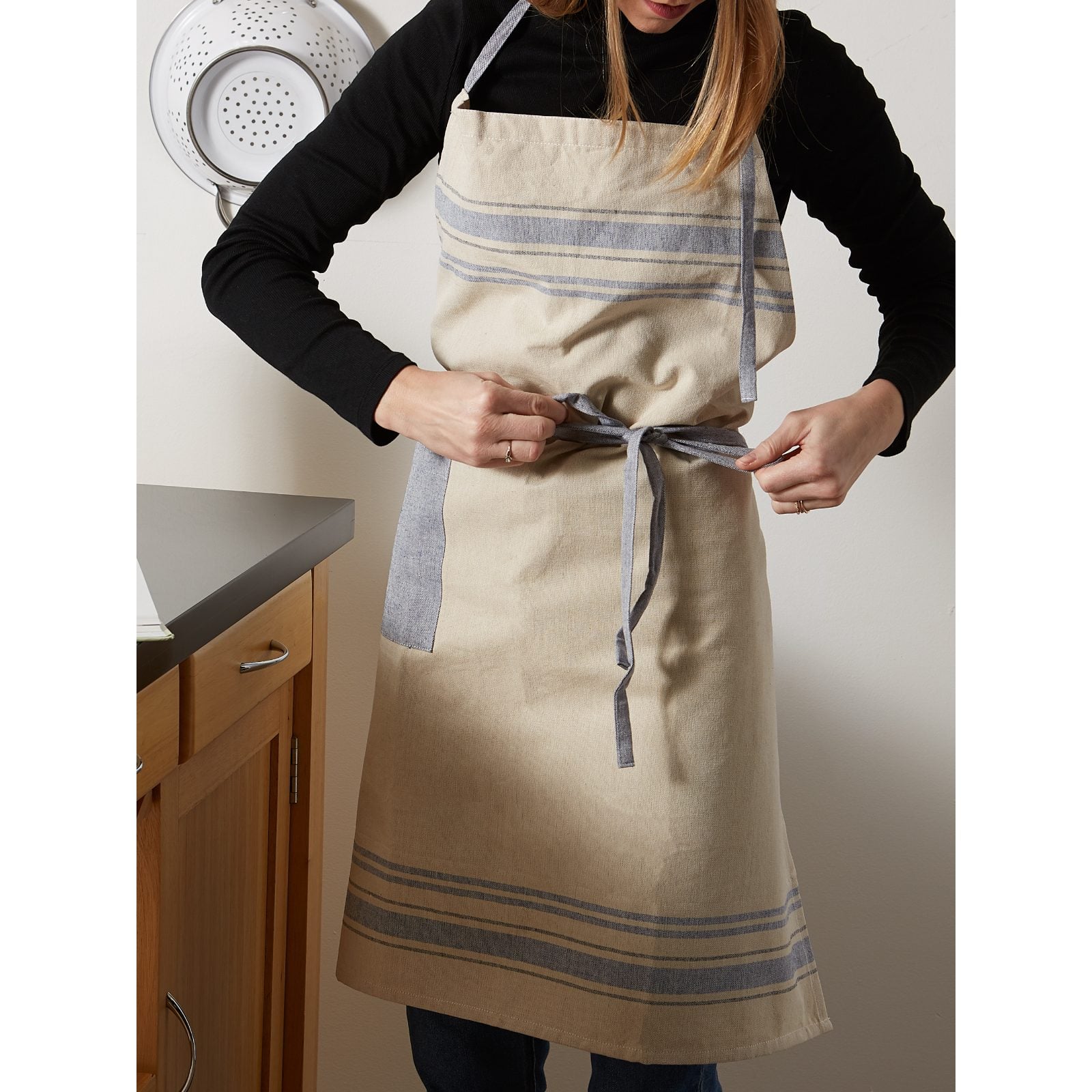 DII&#xAE; Nautical Blue French Stripe Chef Apron