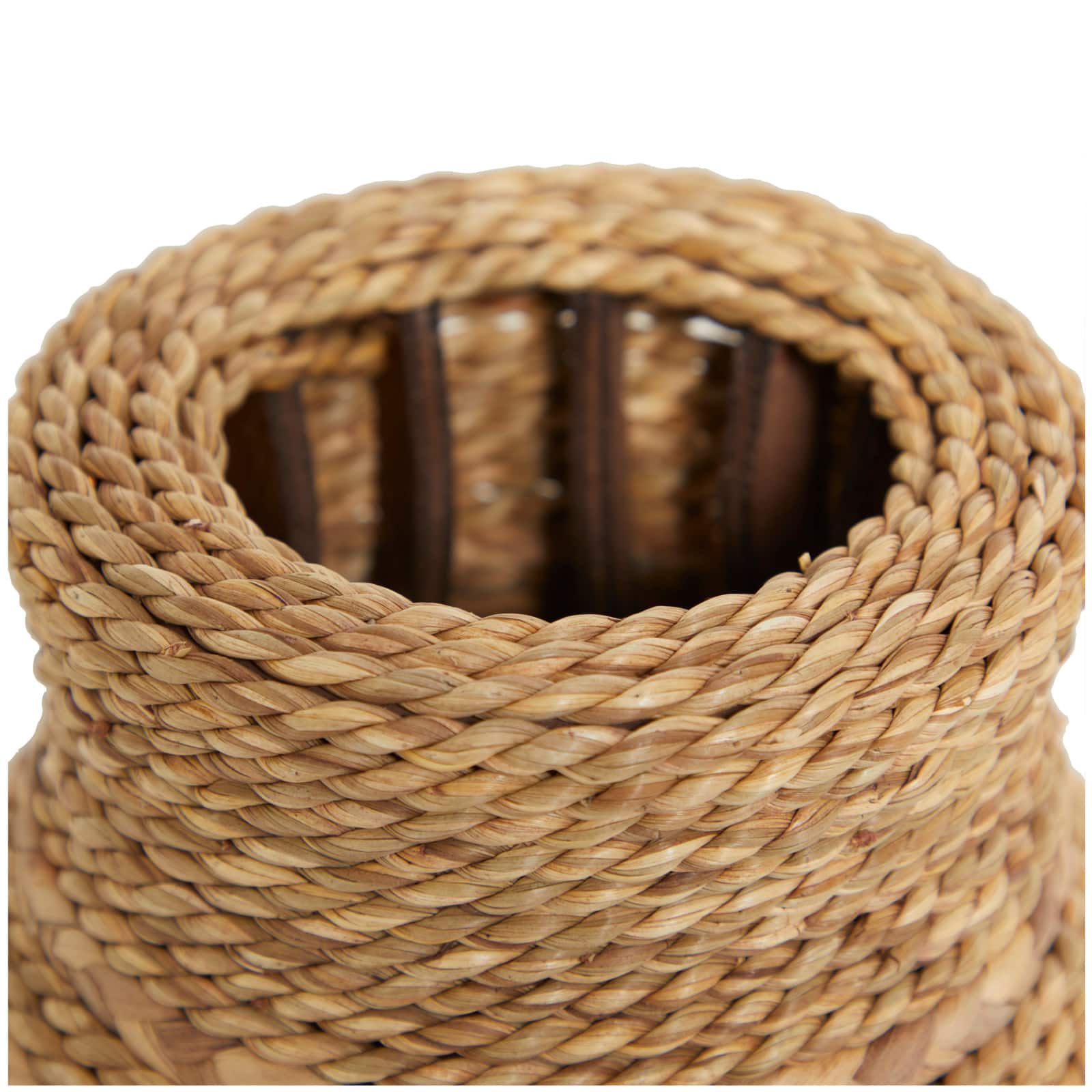 32" Brown Seagrass Handmade Vase