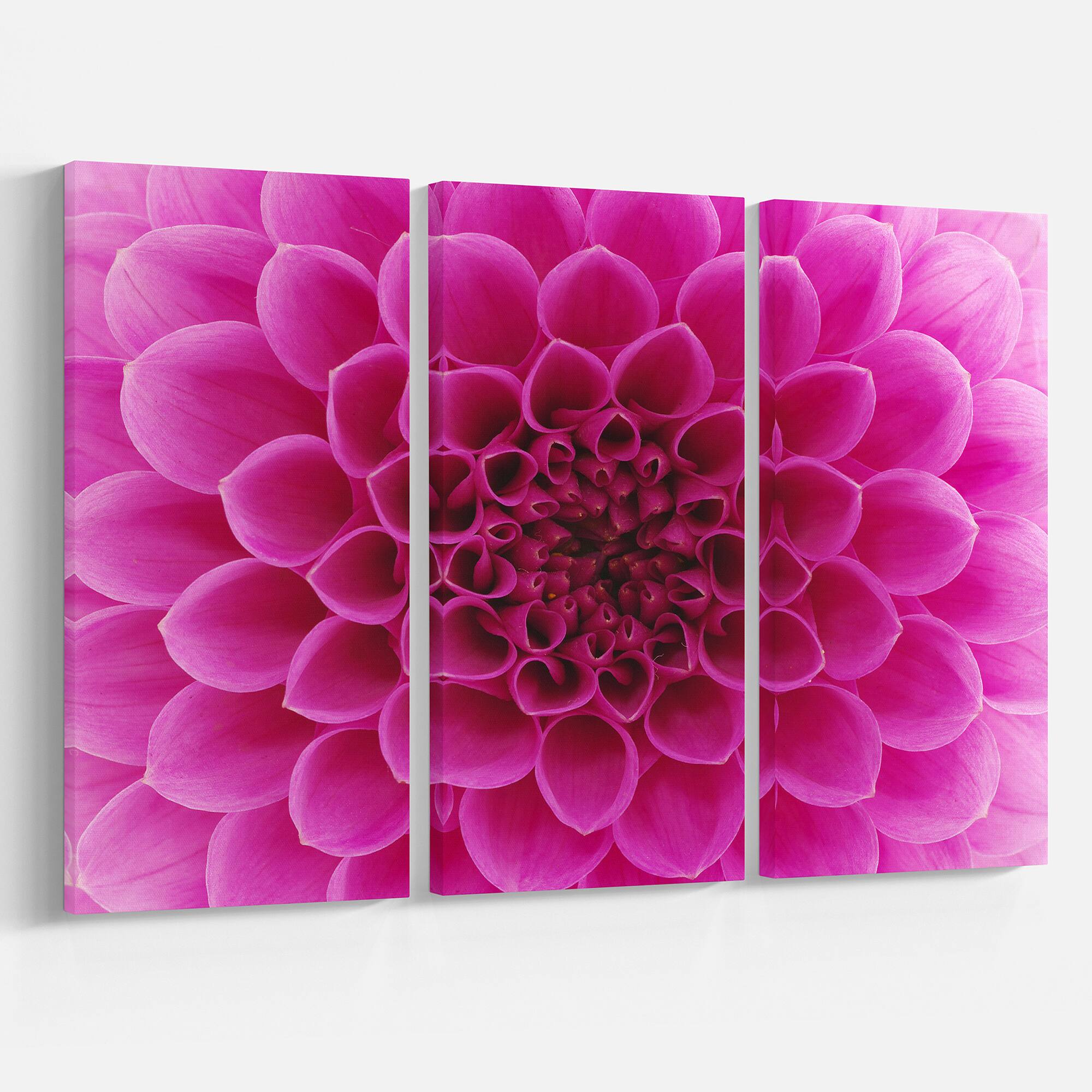 Designart - Dark Pink Abstract Flower Petals