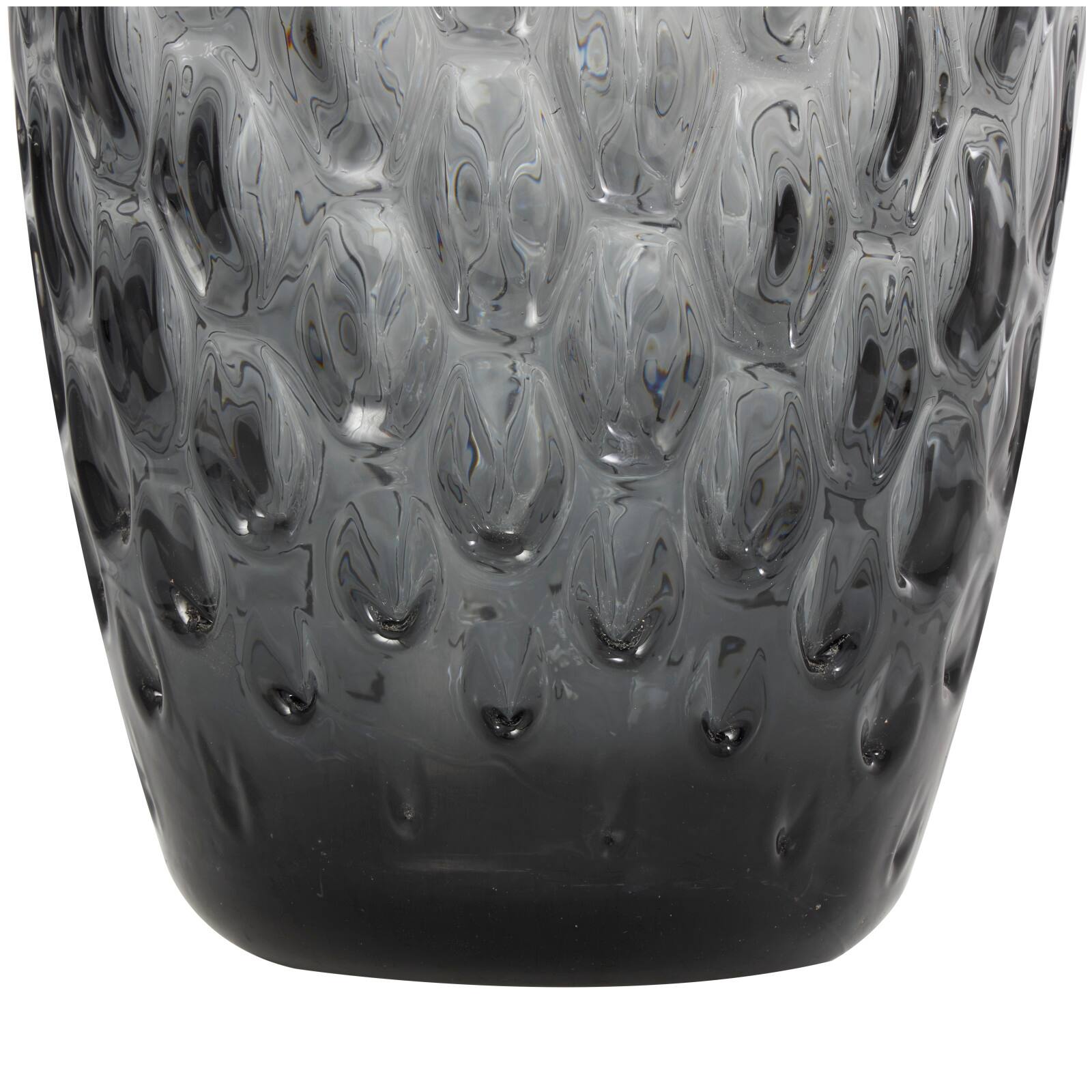 24" Black Ombre Handmade Glass Vase