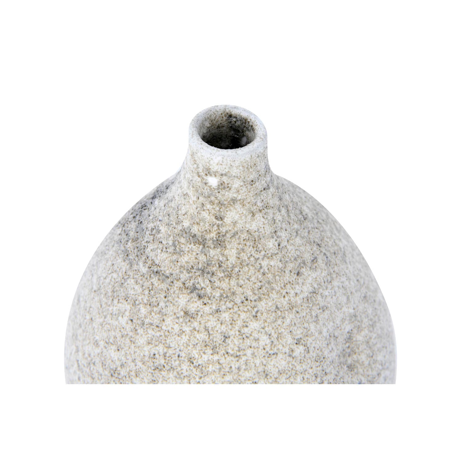 Hello Honey&#xAE; White 6.7&#x22; Small Textured Terracotta Vase with Narrow Top