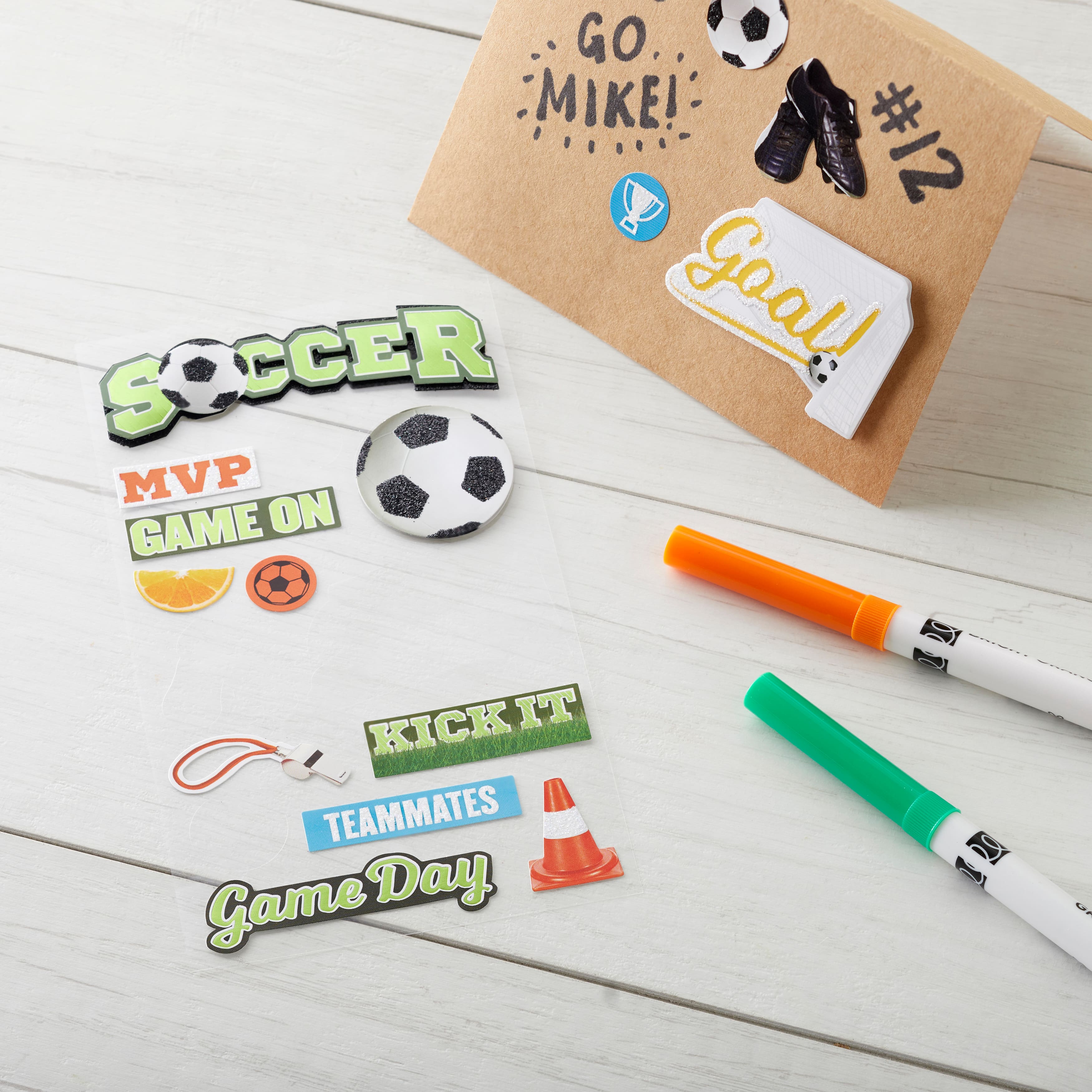 12 Pack: Soccer Stickers by Recollections&#x2122;