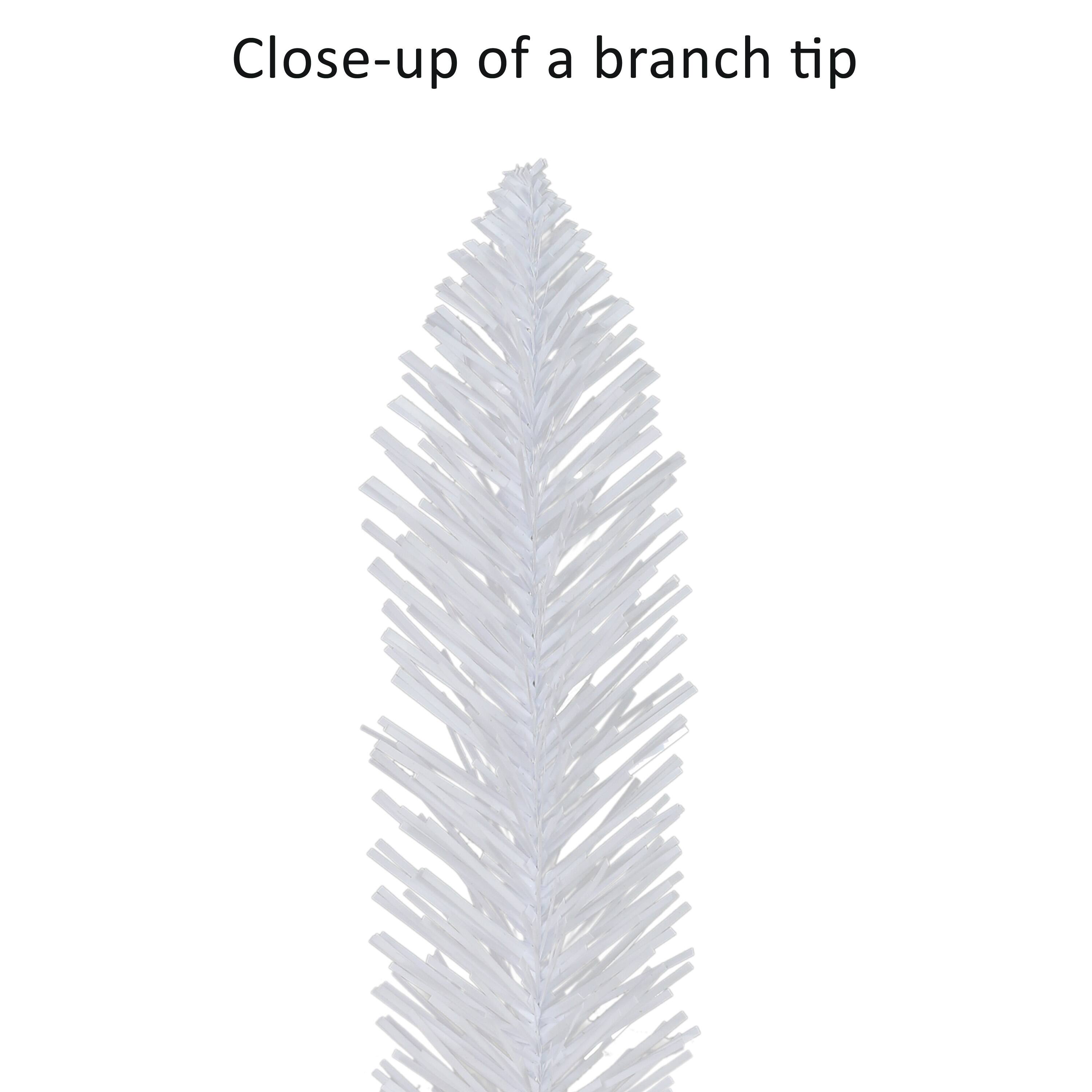 4ft. Pre-Lit White Artificial Alpine Pencil Tree, Clear Lights