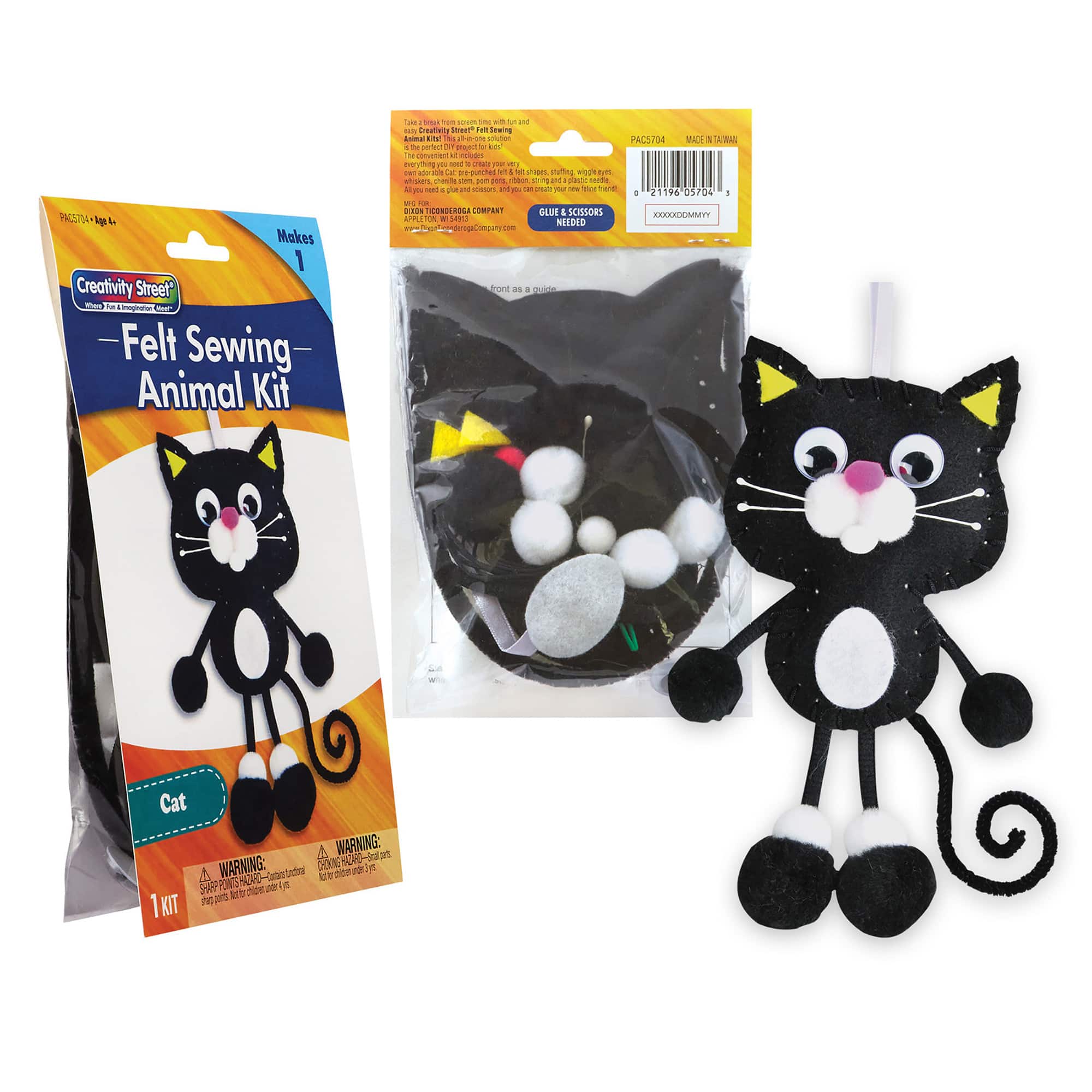 Creativity Street® Animal Felt & Pom Pom Craft Kit Set