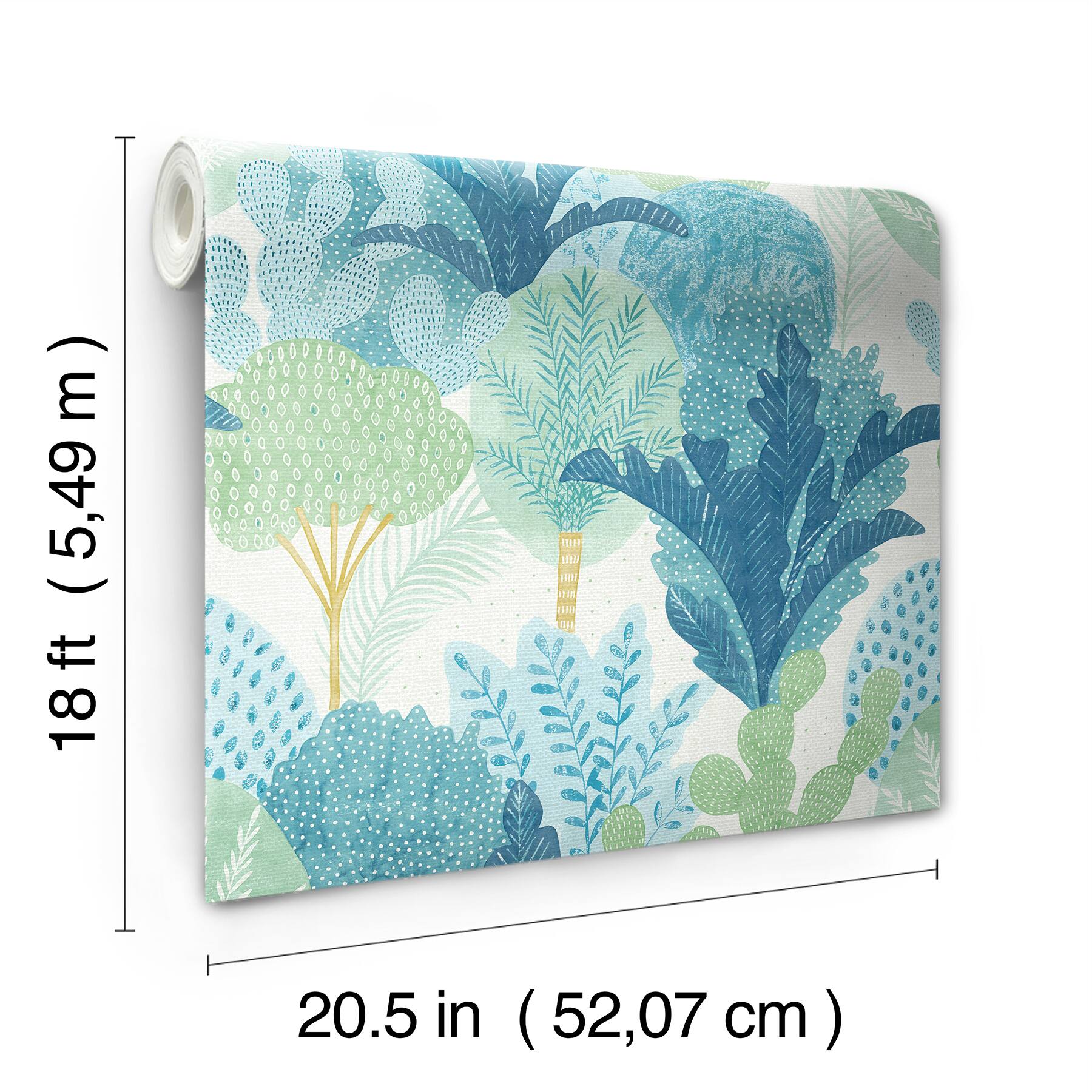 NuWallpaper Keilani Teal Peel &#x26; Stick Wallpaper