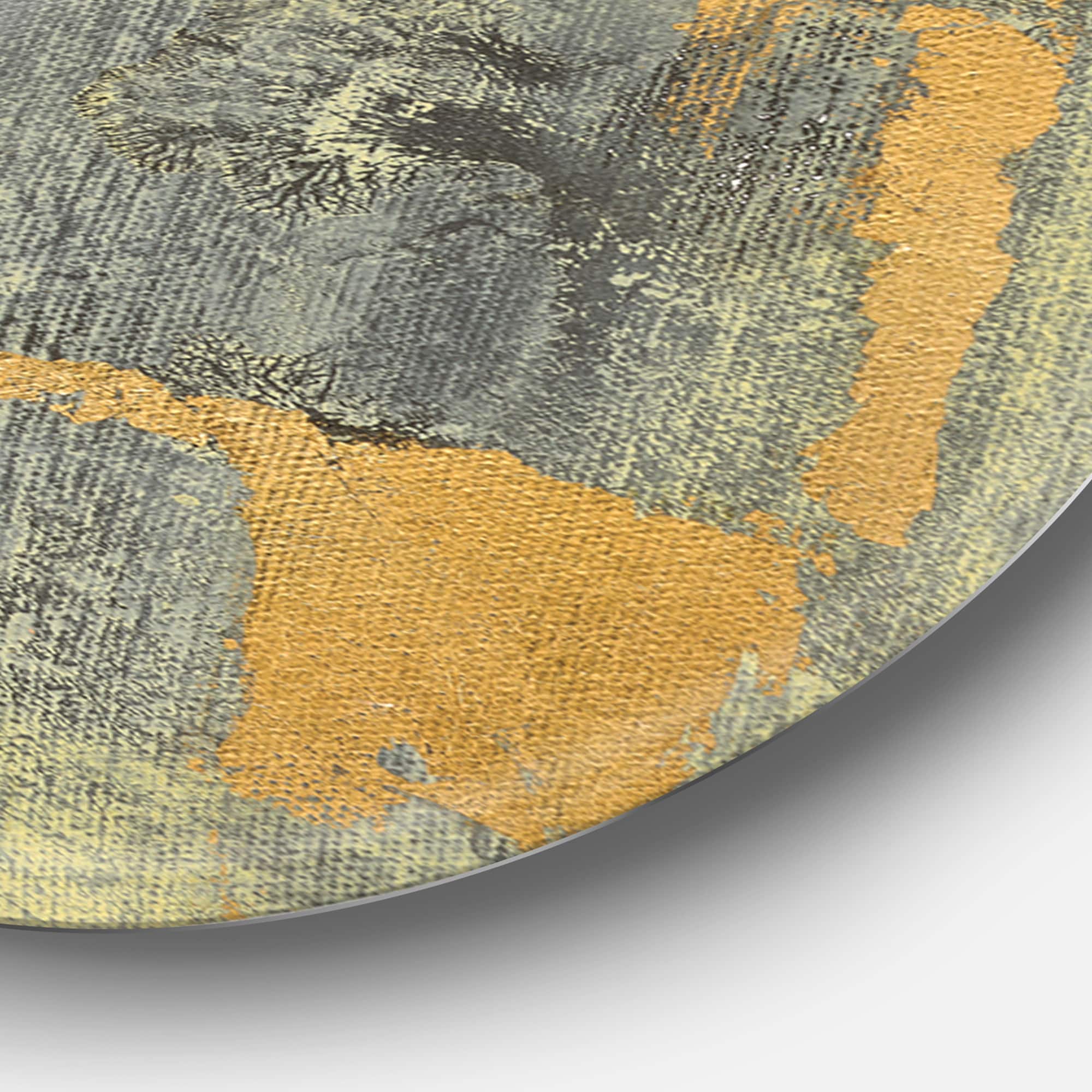 Designart - Glam Metallic Form II - Glam Metal Circle Wall Art