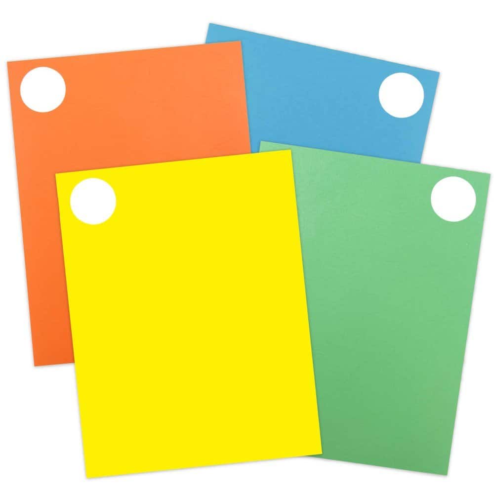JAM Paper 1.66" Assorted Colors Circle Label Sticker Seals, 4 Packs of 120