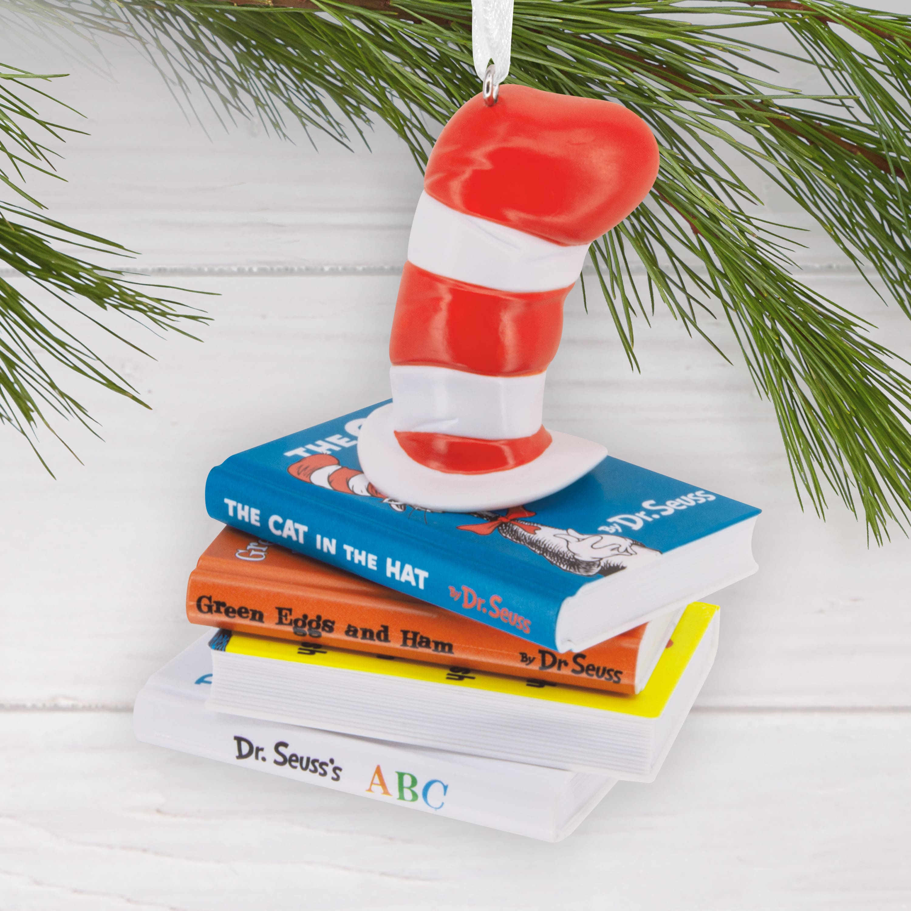 Hallmark Dr. Seuss&#x2122; 3.25&#x22; Hat on Books Ornament