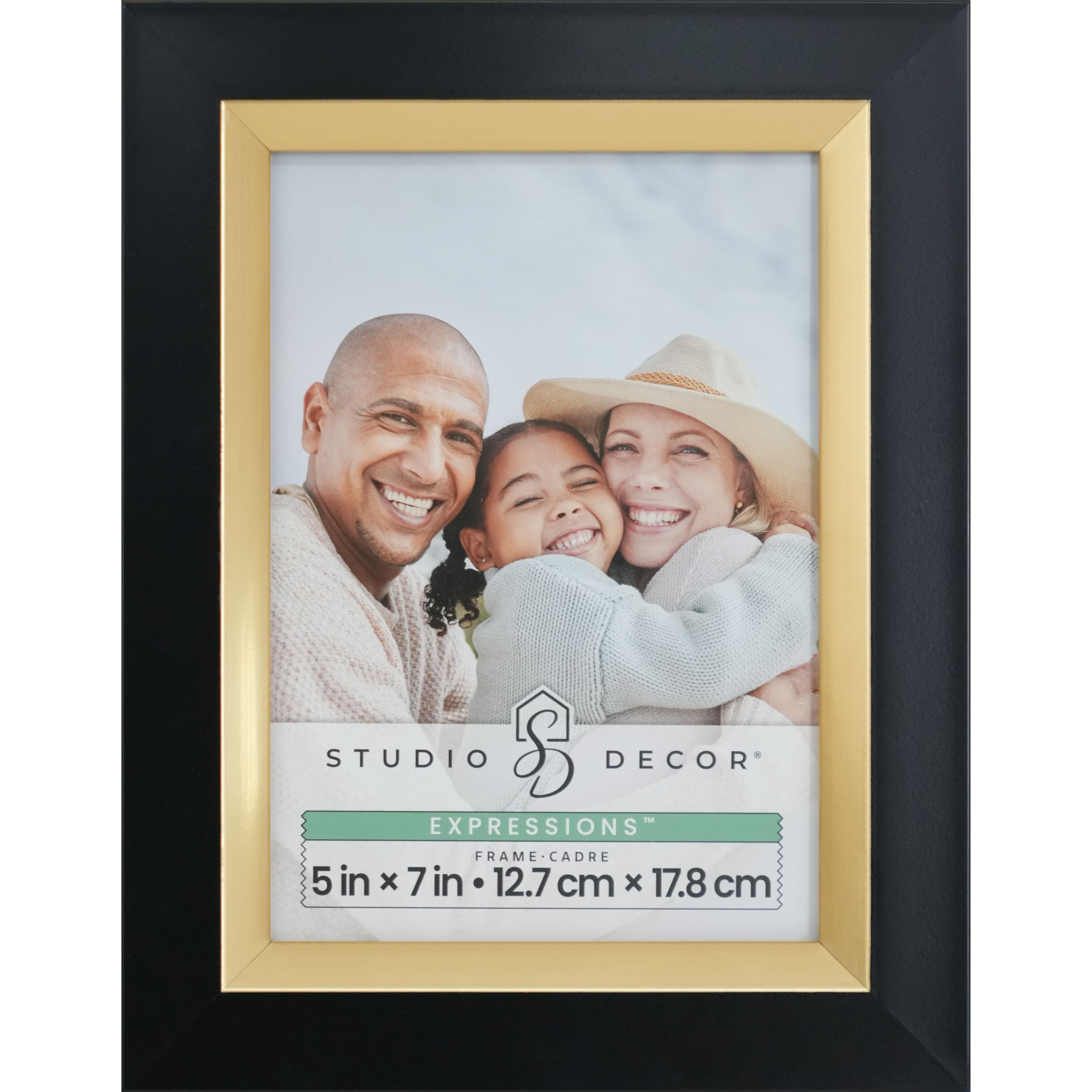 6 Pack: Expressions™ Black Frame with Gold Inner Trim by Studio Décor®