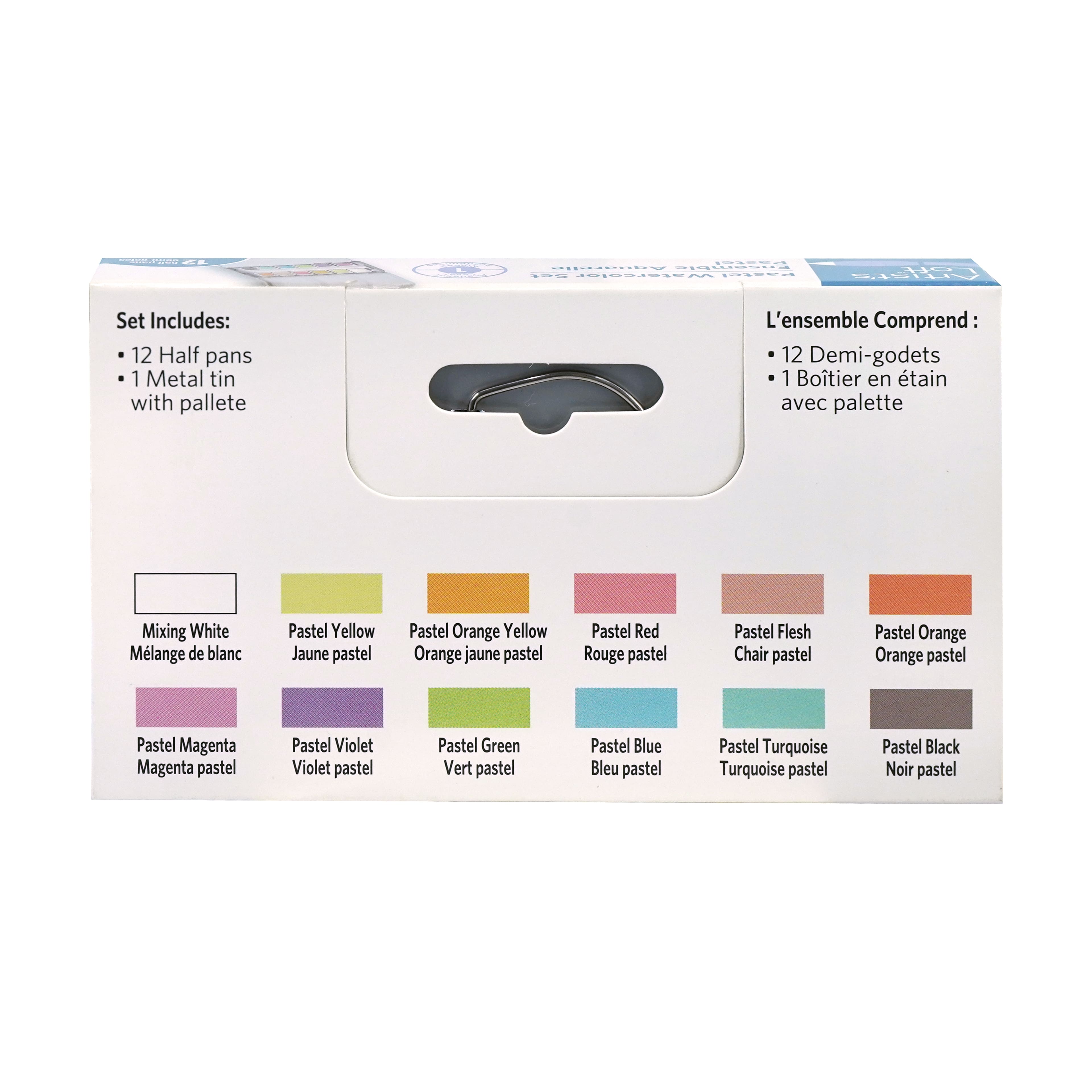 6 Pack: 12 Half Pans Pastel Watercolor Set by Artist's Loft™