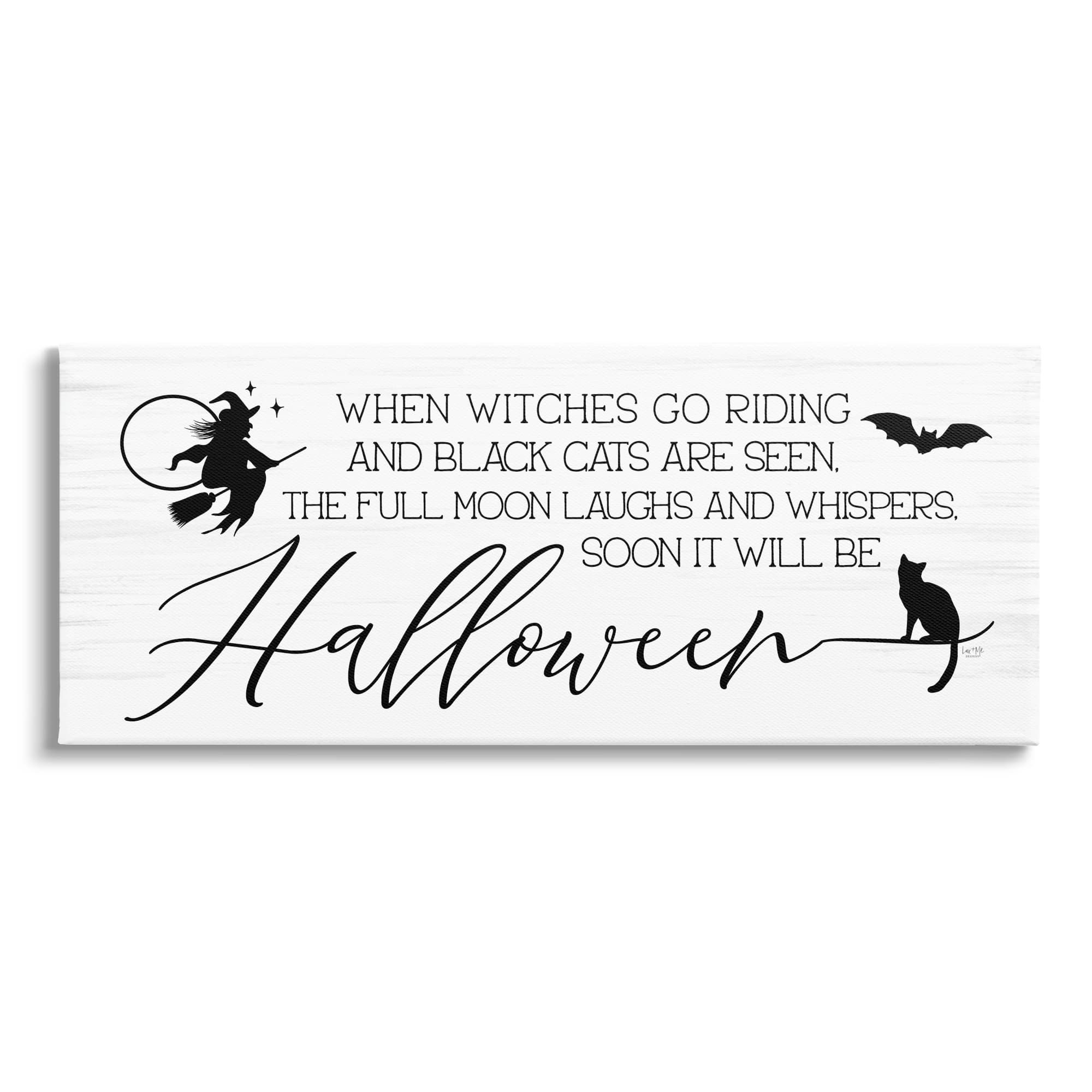 Stupell Industries Halloween Season Phrase Canvas Wall Art