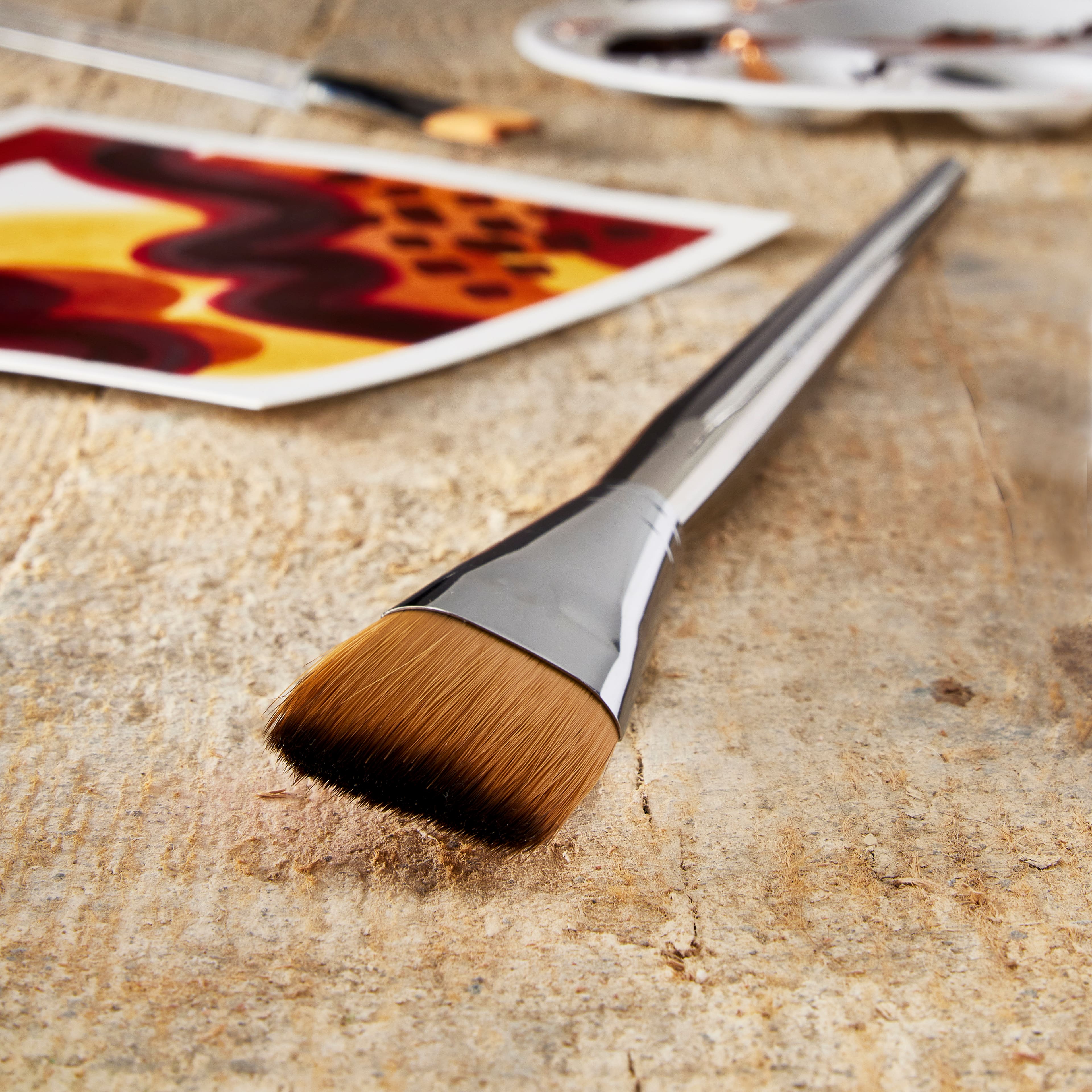 12 Pack: Zen™ Series 43 Long Handle Flat Brush