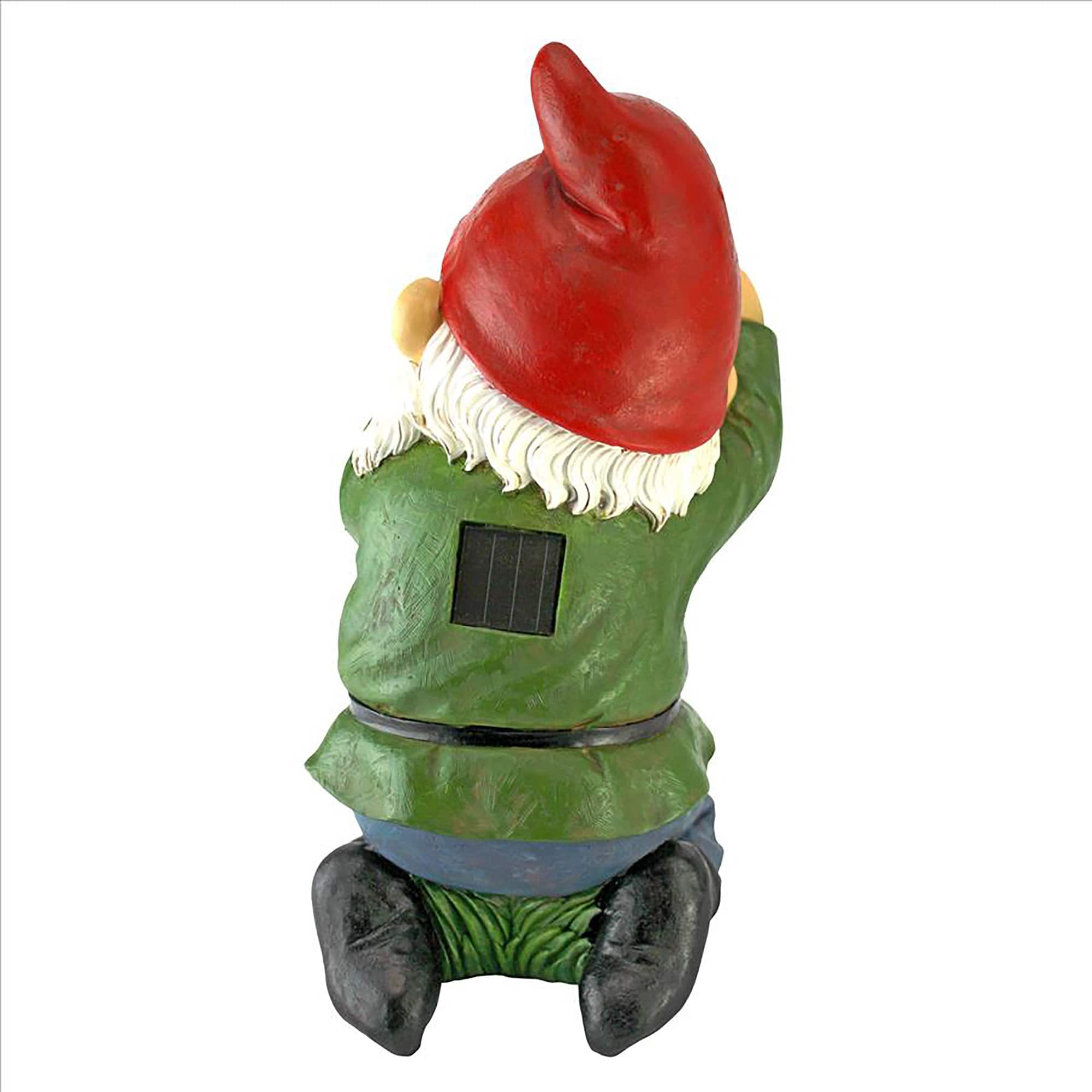 Design Toscano 12&#x22; Smile For Me Solar Garden Gnome Statue