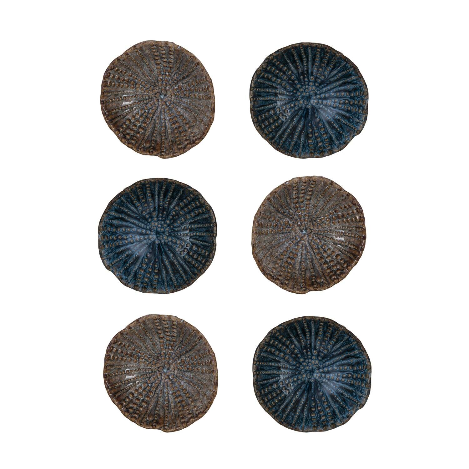 4.25&#x22; Multicolor Embossed Dots Stoneware Dish Set