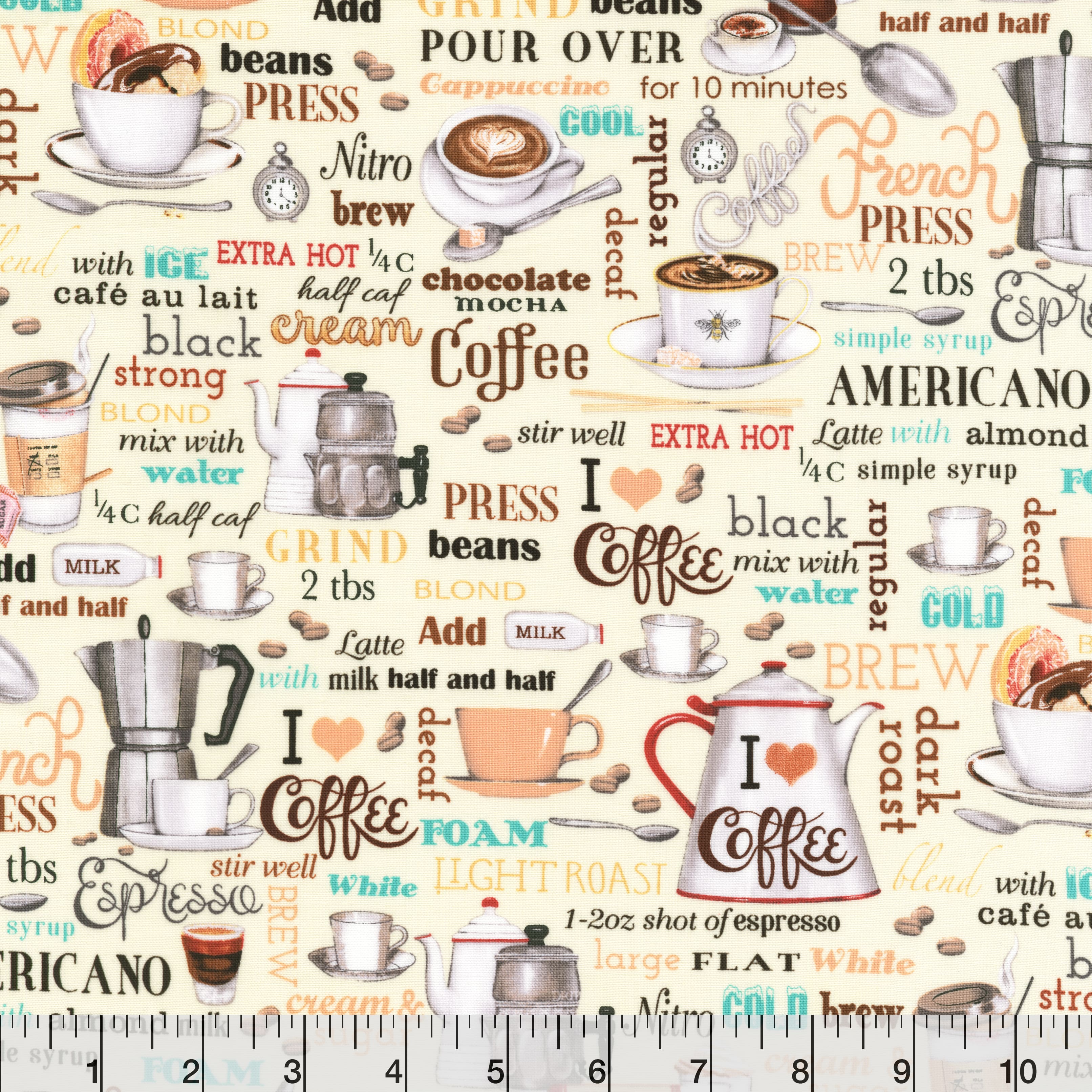 Robert Kaufman Coffee House Cotton Fabric