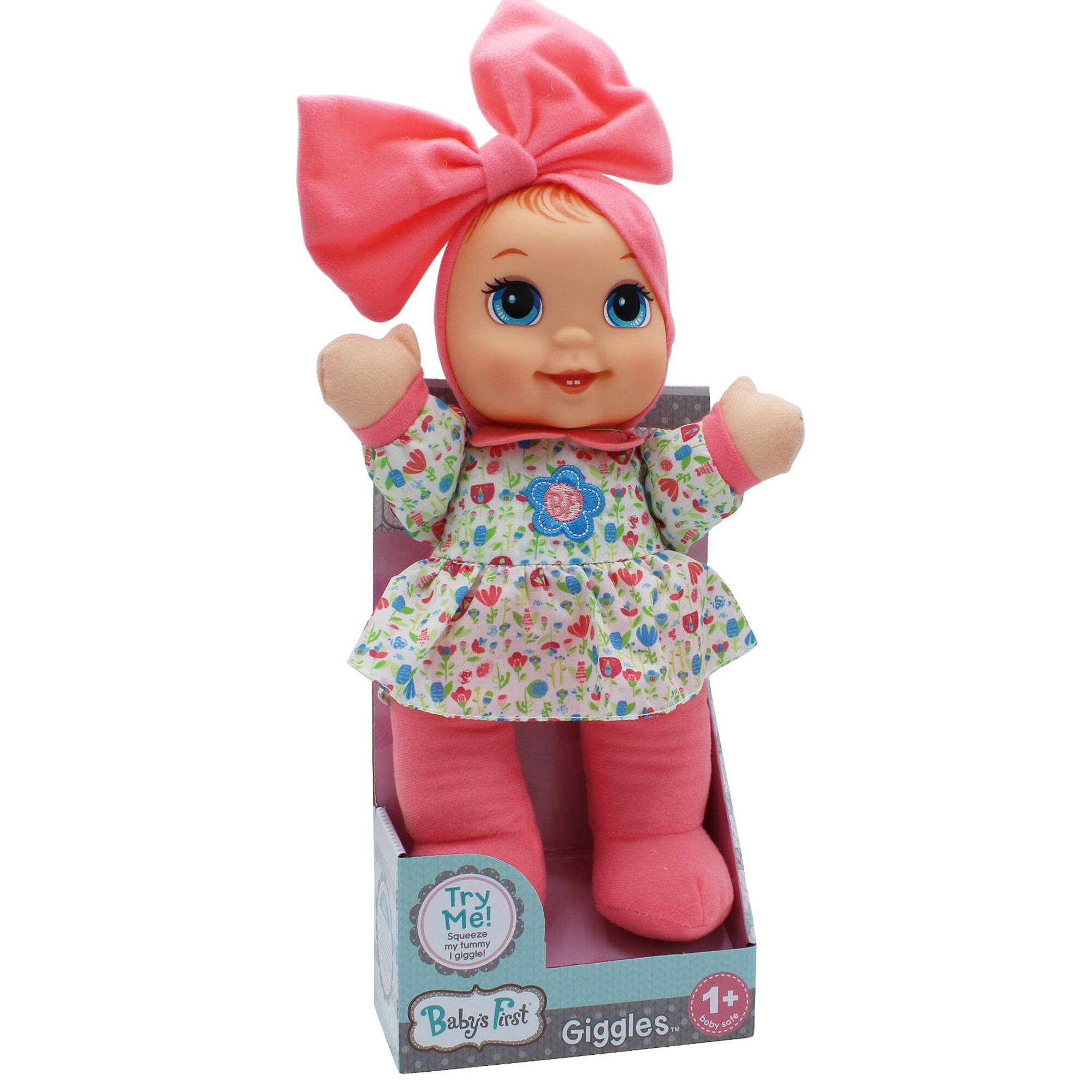 Goldberger Baby&#x27;s First&#xAE; Giggles&#x2122; 14&#x22; Baby Doll Toy with Floral Top