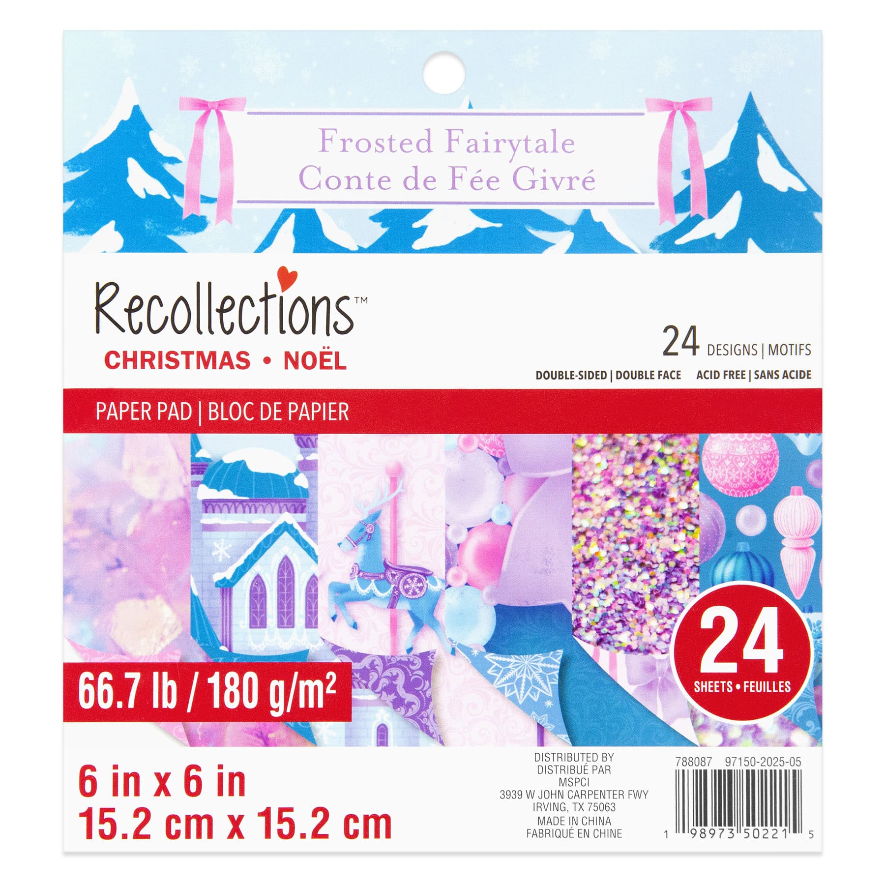 6&#x22; x 6&#x22; Frosted Fairytale Double-Sided Paper Pad, 24 Sheets by Recollections&#x2122;