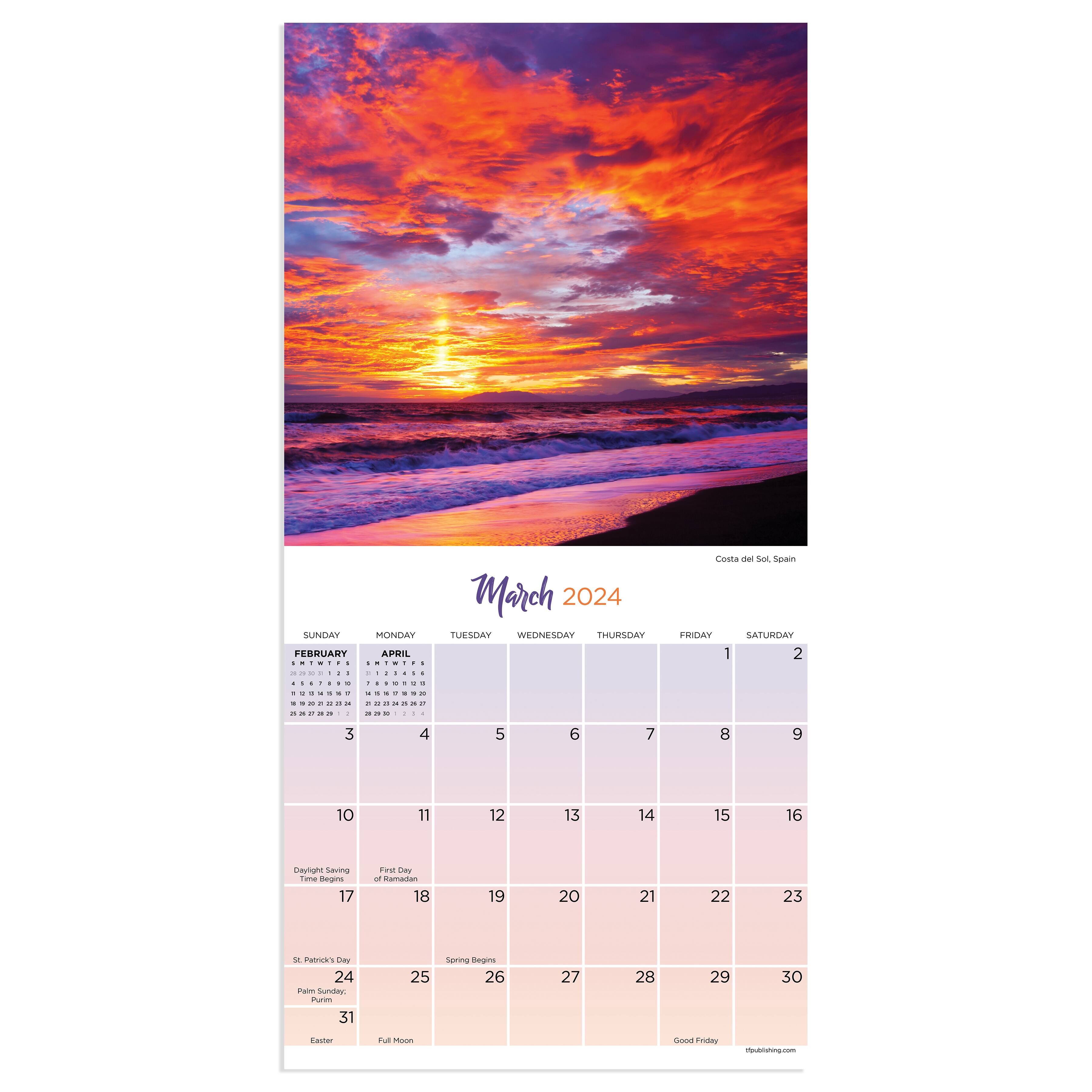 TF Publishing Sunsets Mini Calendar