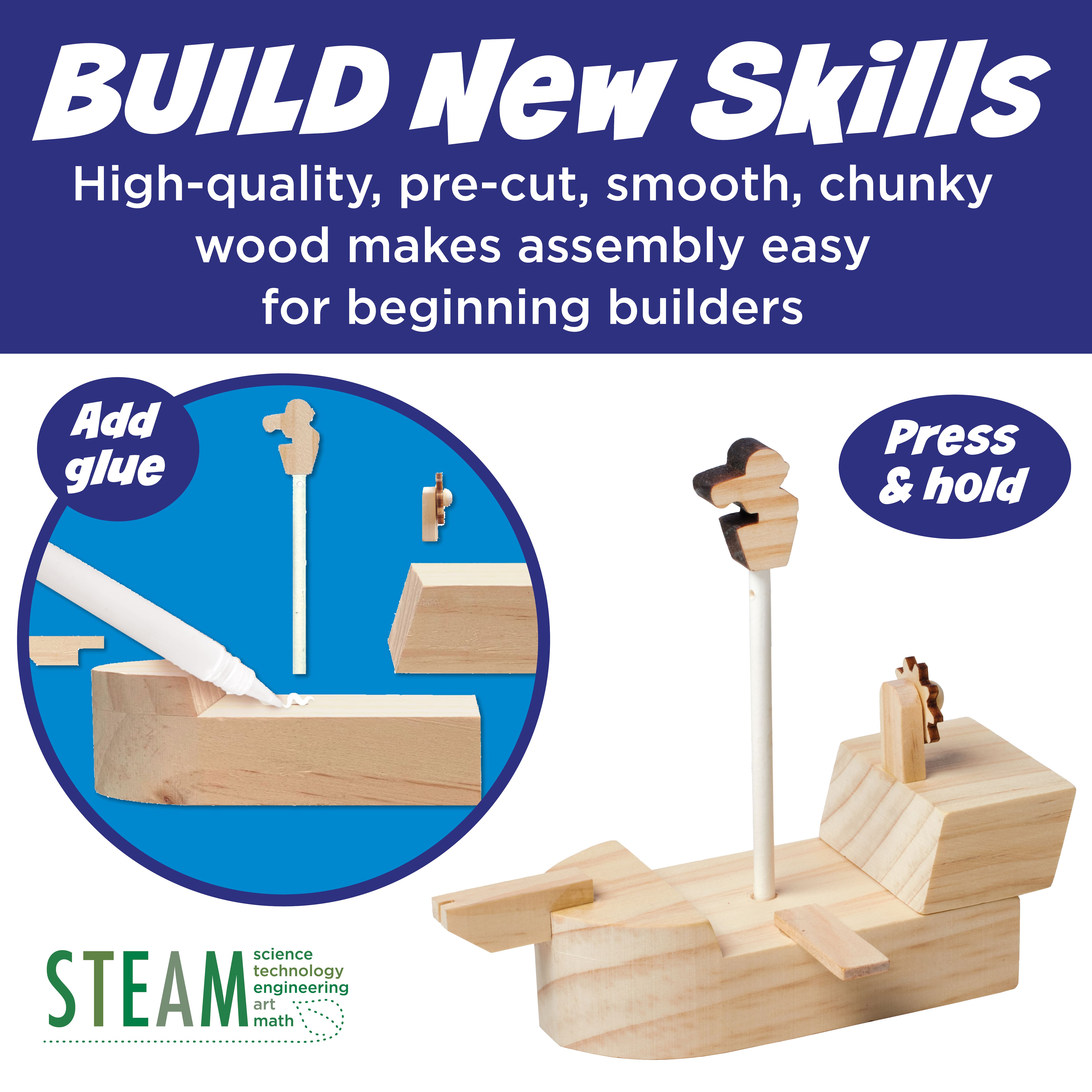 Creativity for Kids® Buildeez!™ The Sea Skull Pirate Ship Wooden Model Set
