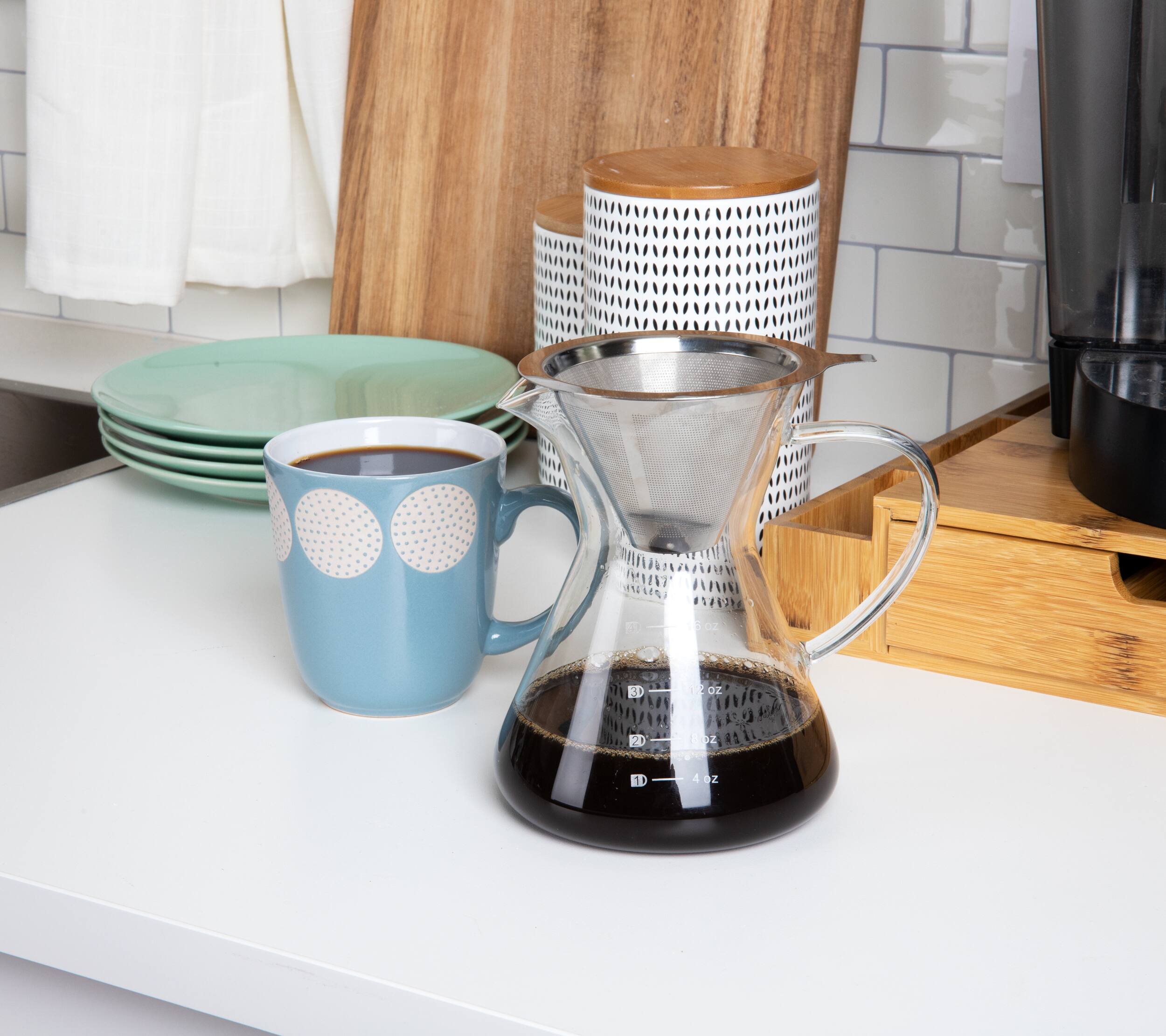 Mind Reader 16oz. Pour Over Glass Coffee Maker