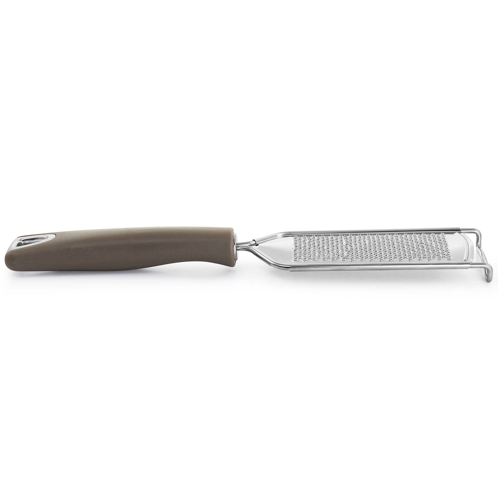 Martha Stewart Taupe Stainless Steel Handheld Grater &#x26; Zester Utensil