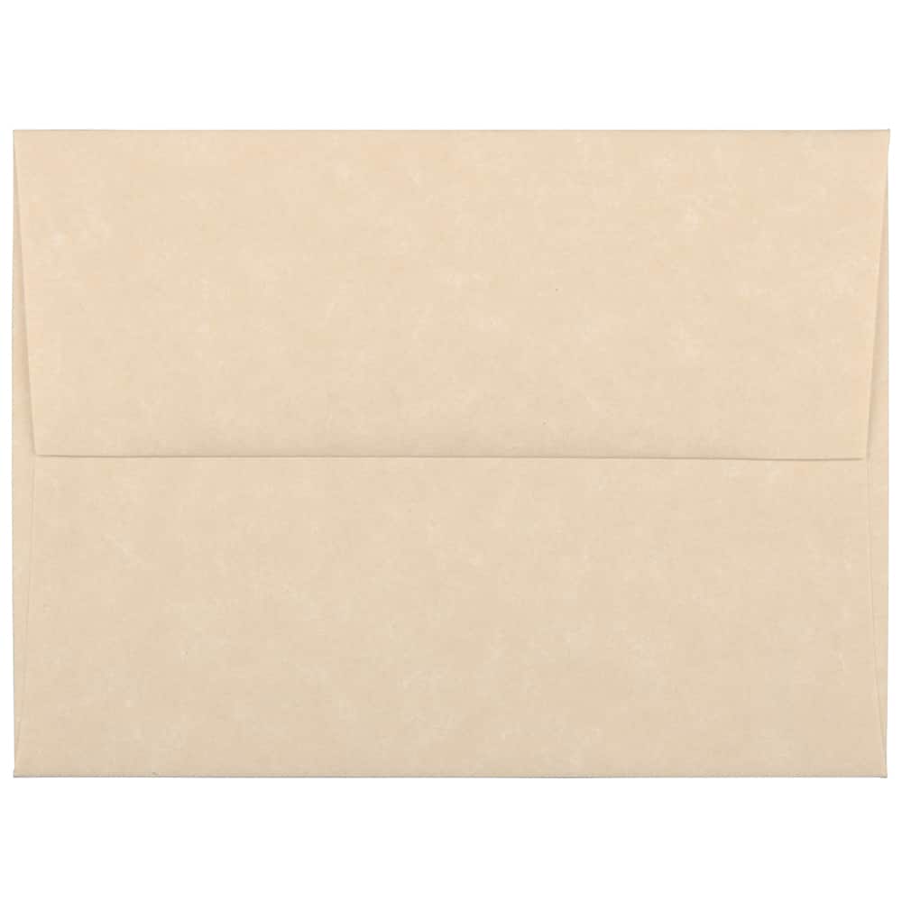JAM Paper 4.375" x 5.75" Recycled Parchment Invitation Envelopes, 50ct.