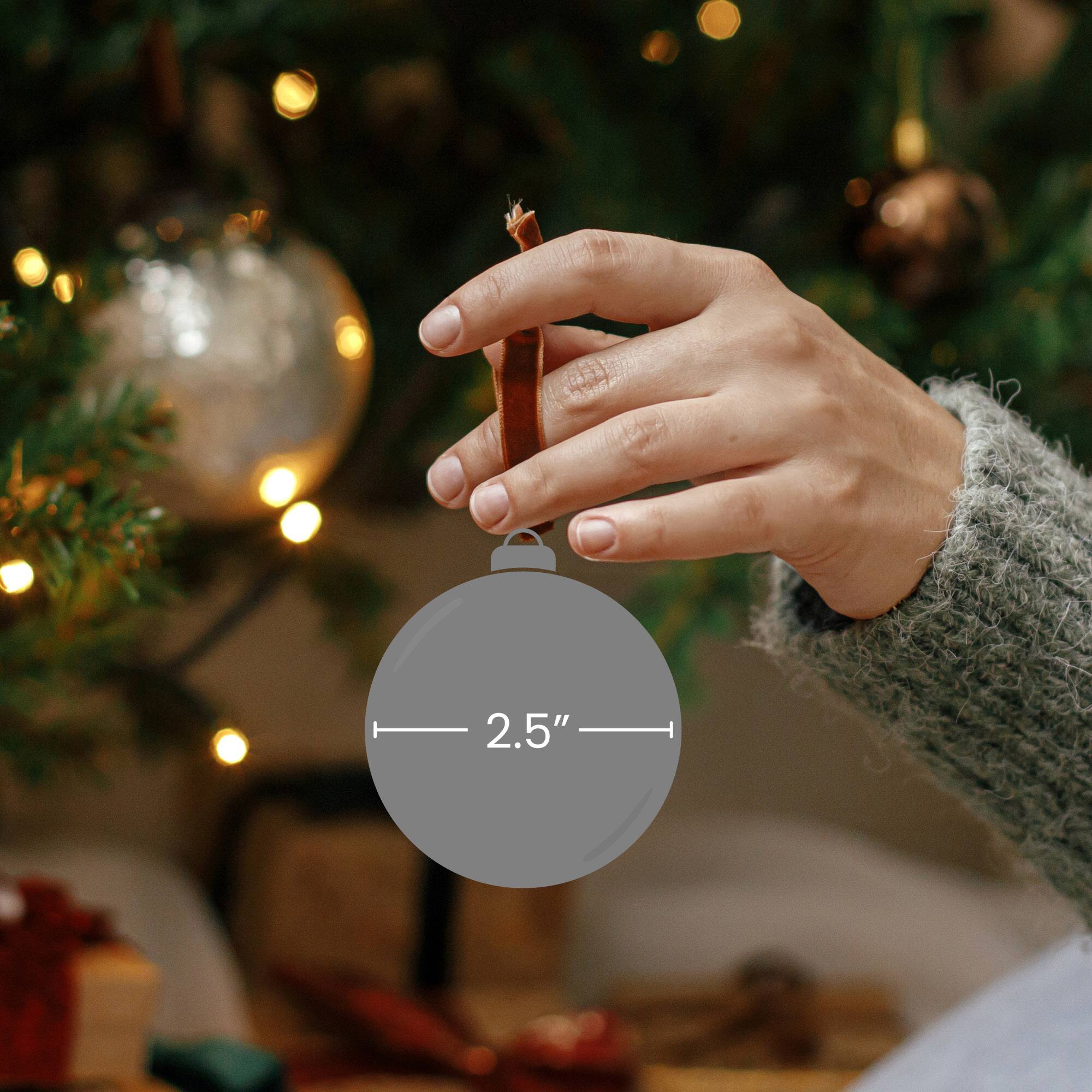 24ct. 2.5" Orange 4-Finish Shatterproof Christmas Ball Ornaments