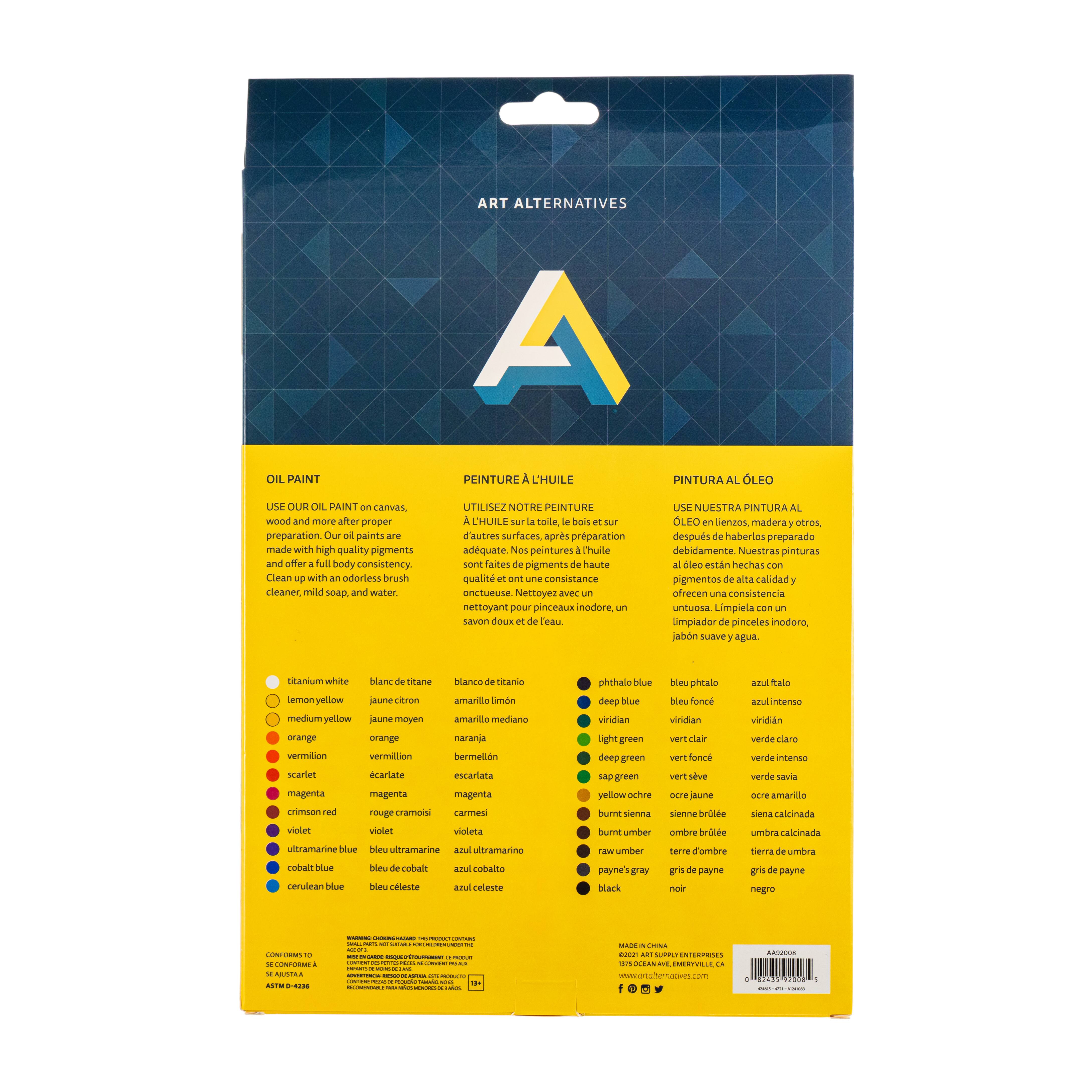 Art Alternatives Economy Oil 24Color Paint Set, 12mL Tubes Michaels