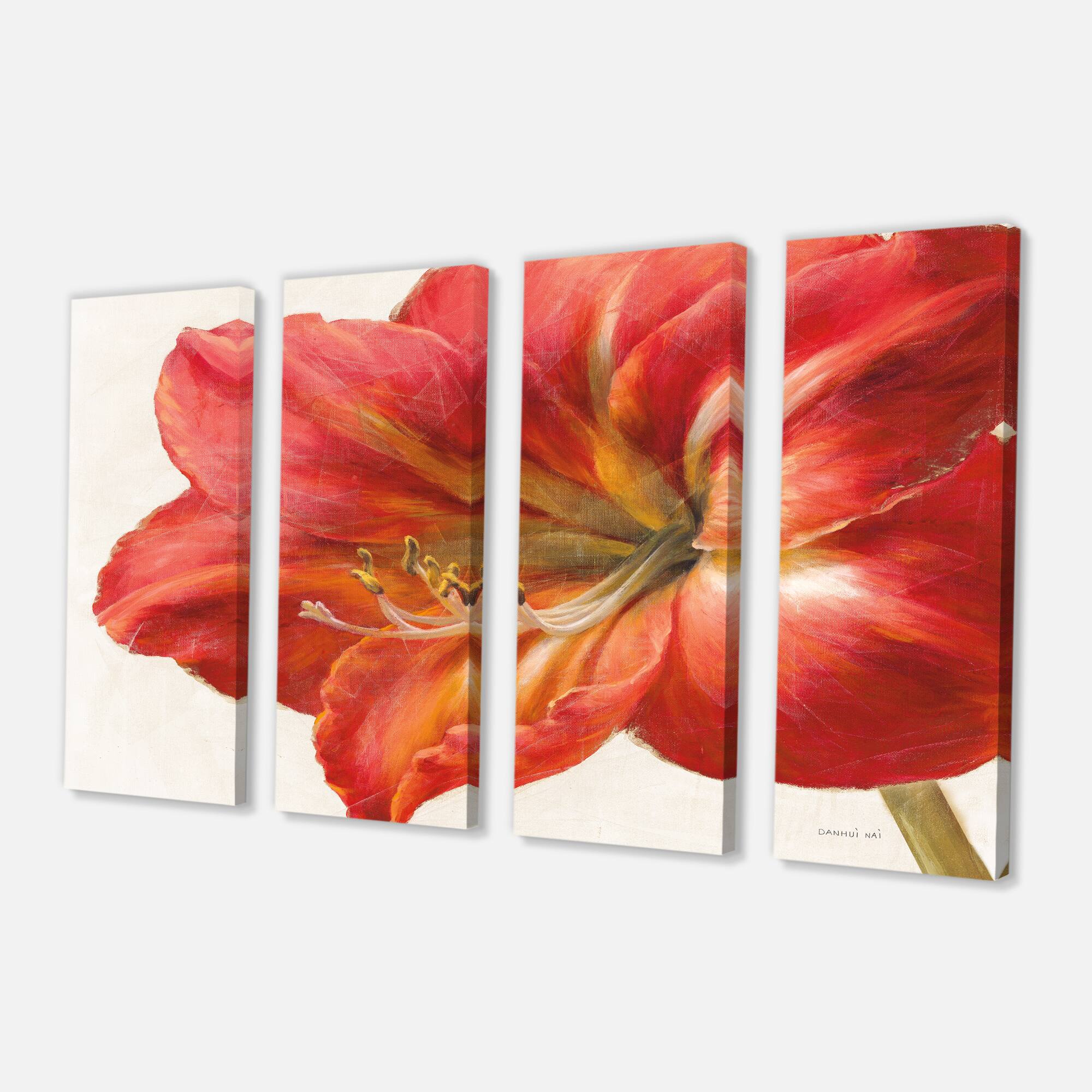 Designart - Vivid Red Amaryllis
