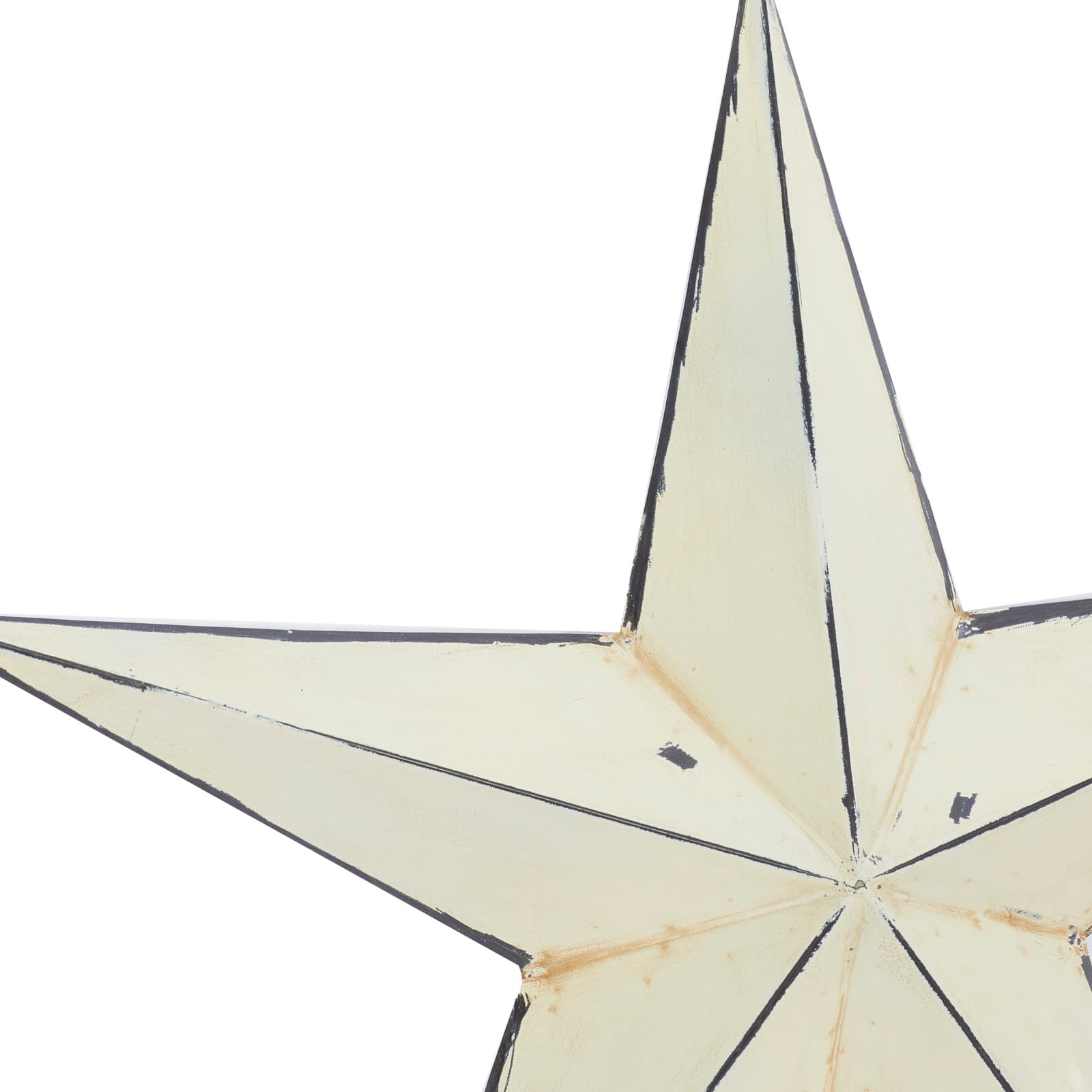 Cream Stars Rustic Metal Wall Decor Set