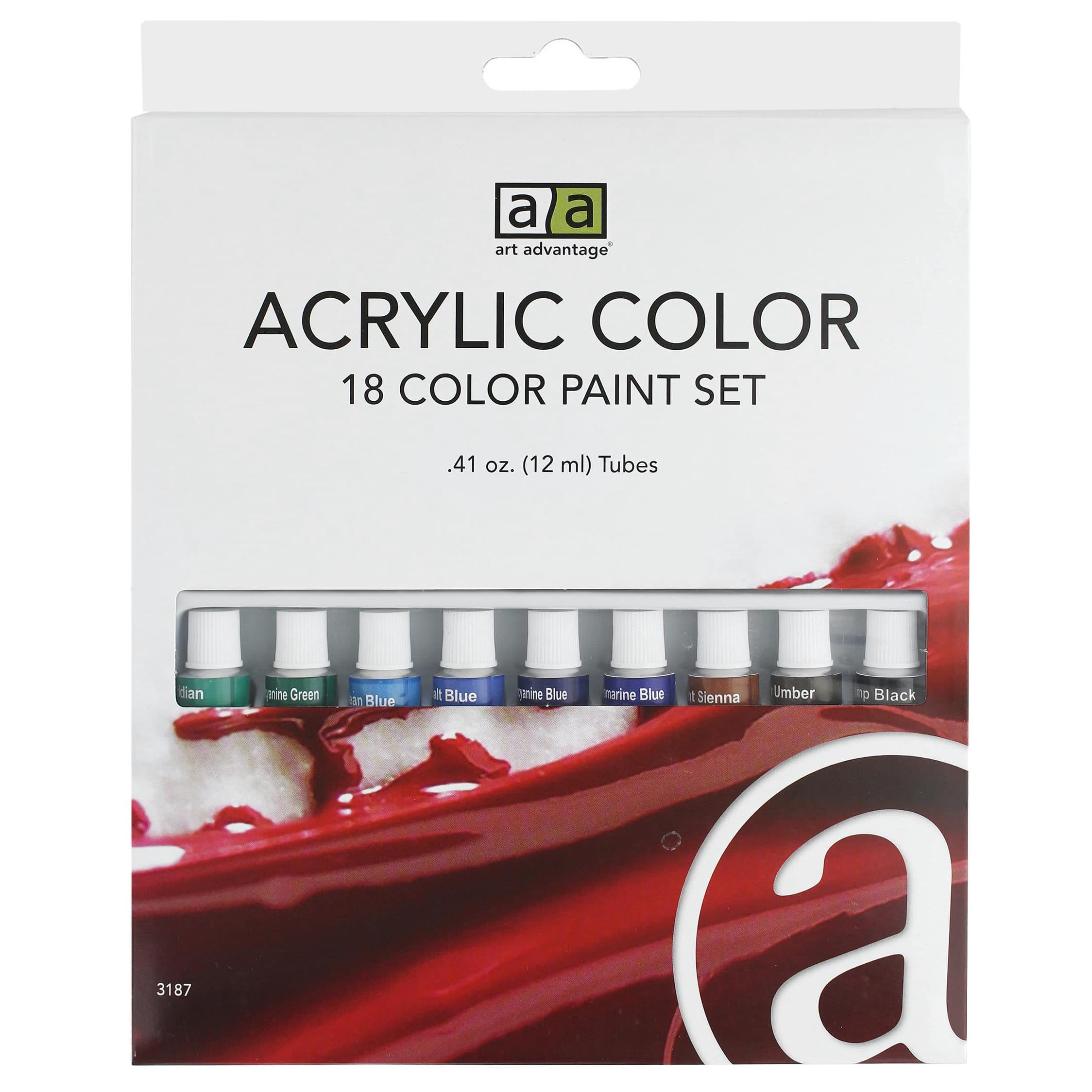 Art Advantage&#xAE; 18 Color Acrylic Paint Set