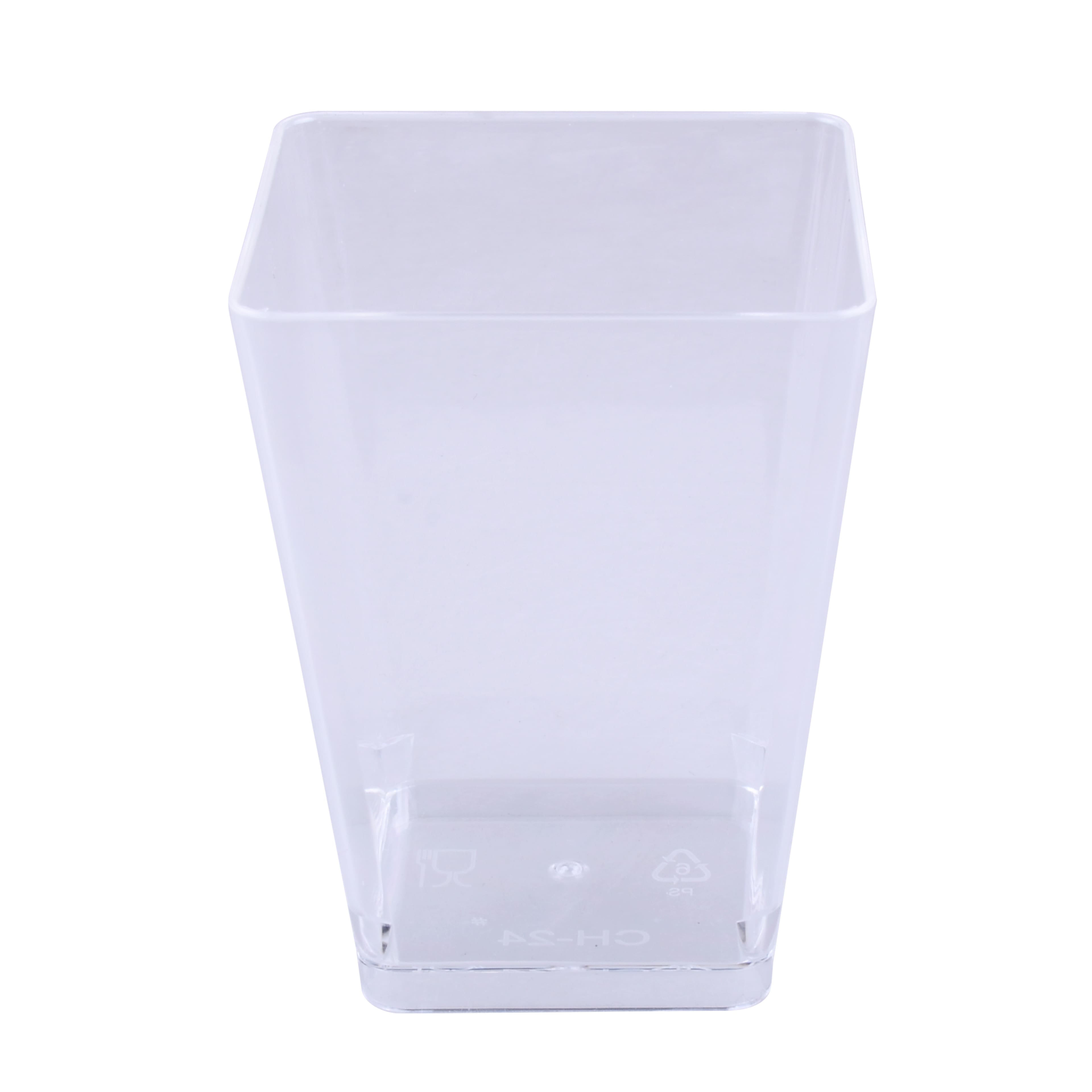 3&#x22; Clear Square Plastic 12ct. by Makery&#x2122;