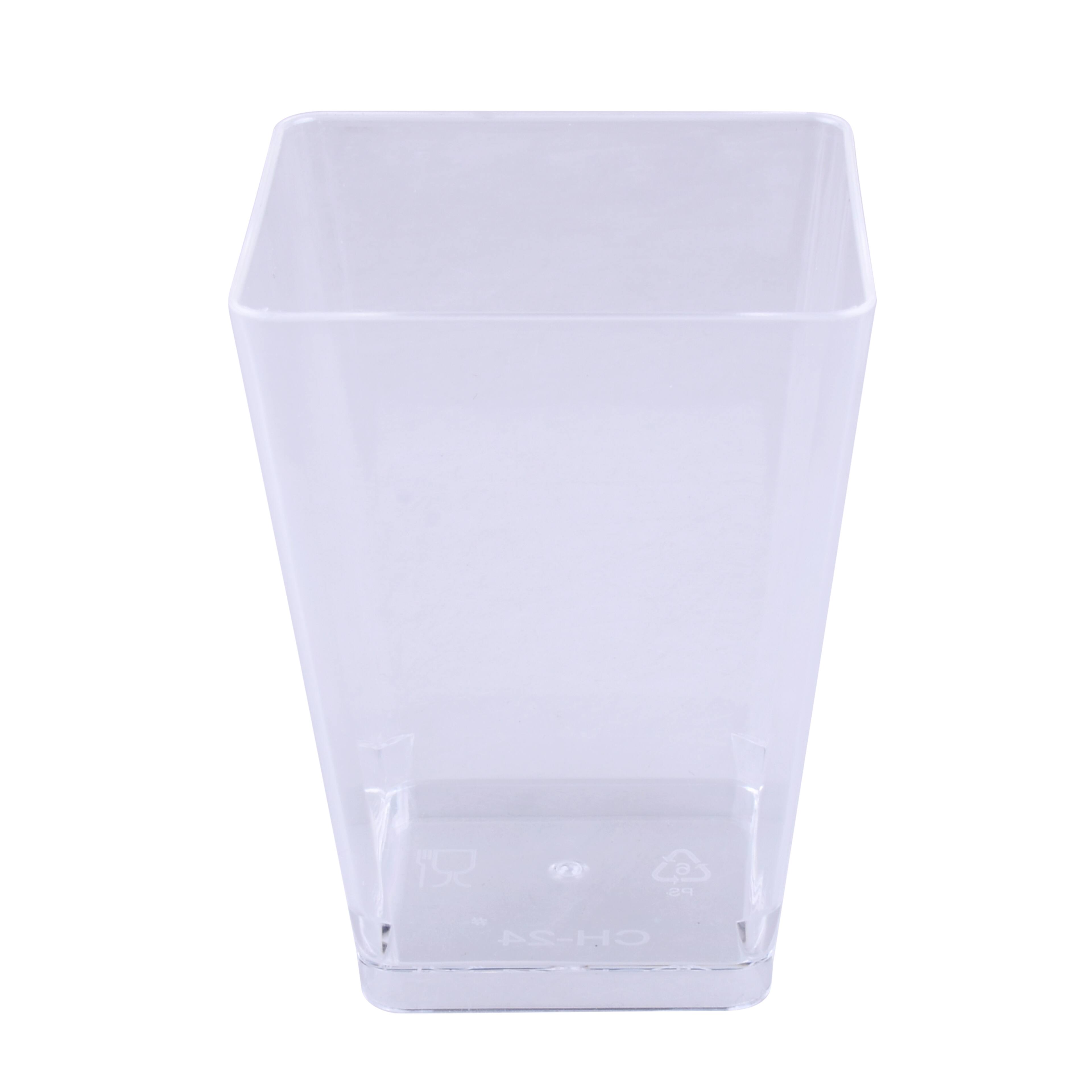 3" Clear Square Plastic 12ct. by Makery™