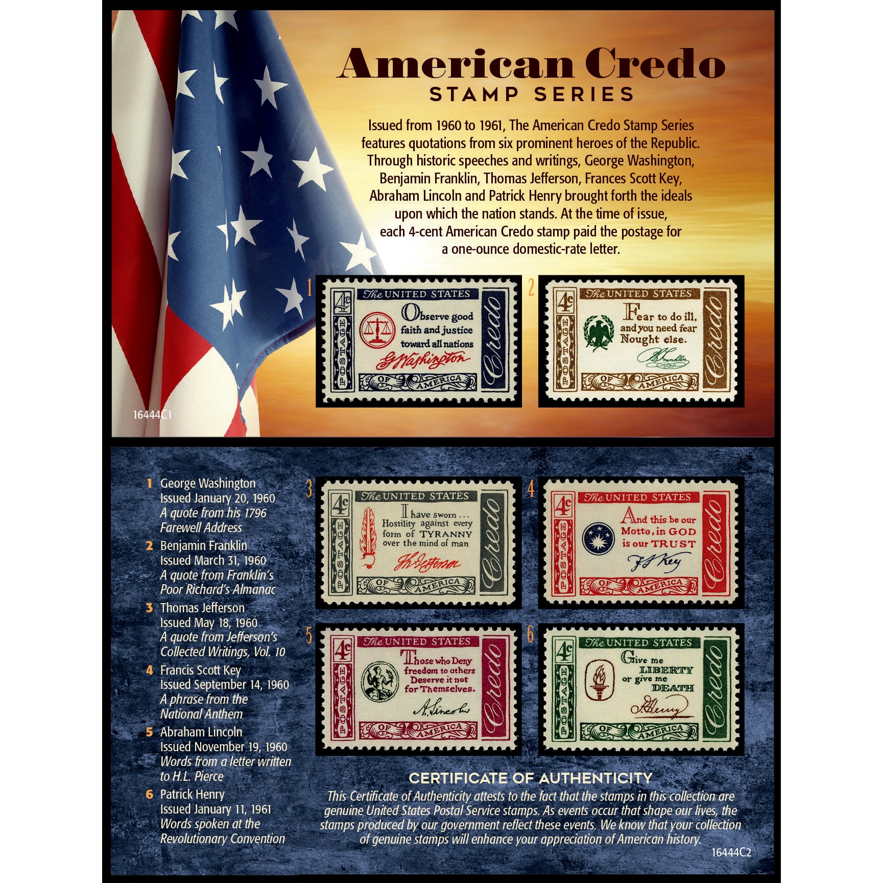 American Credo United States Postage Stamp Series