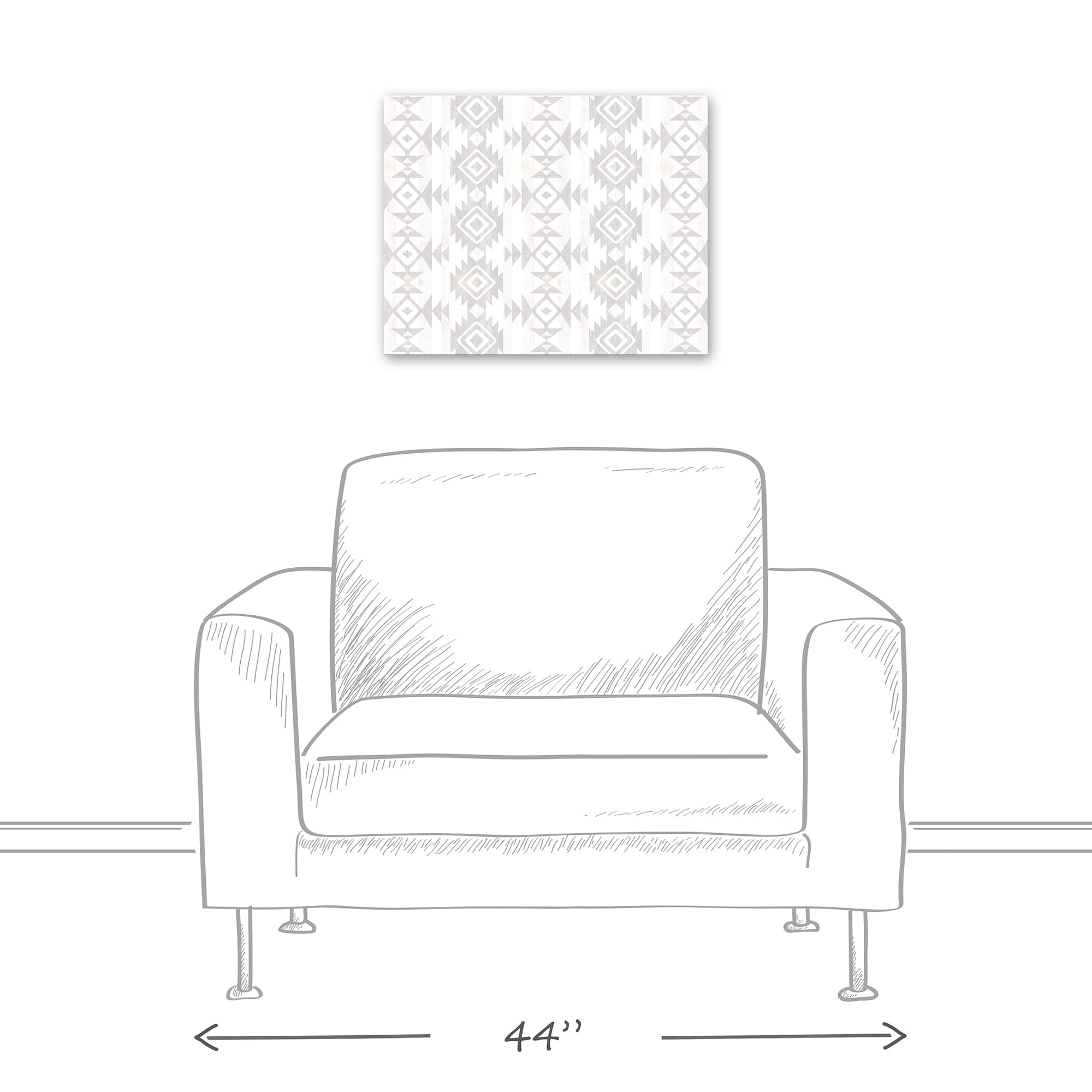 Neutral Southwest Pattern Canvas Wall Art