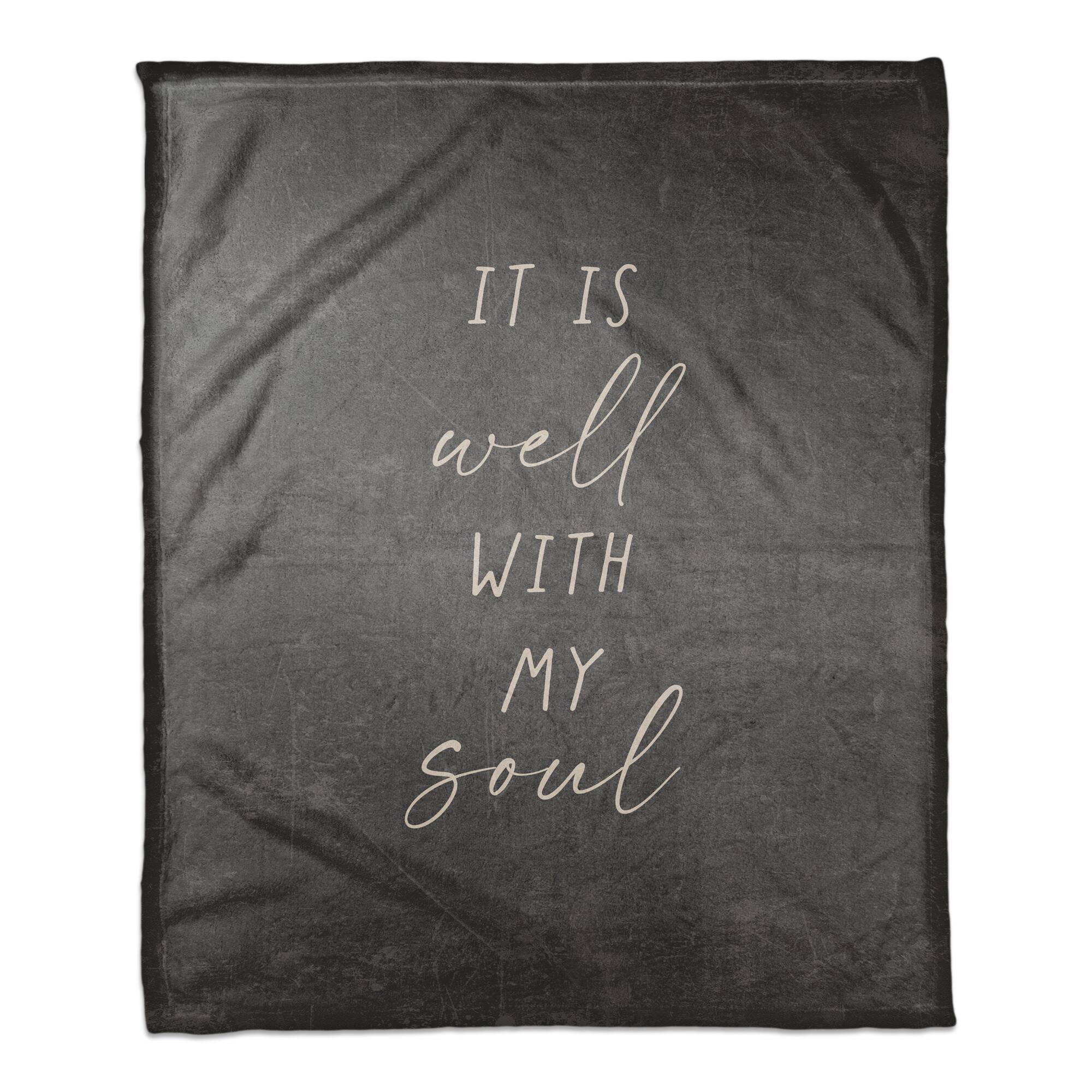 50" x 60" Well with My Soul Coral Fleece Blanket