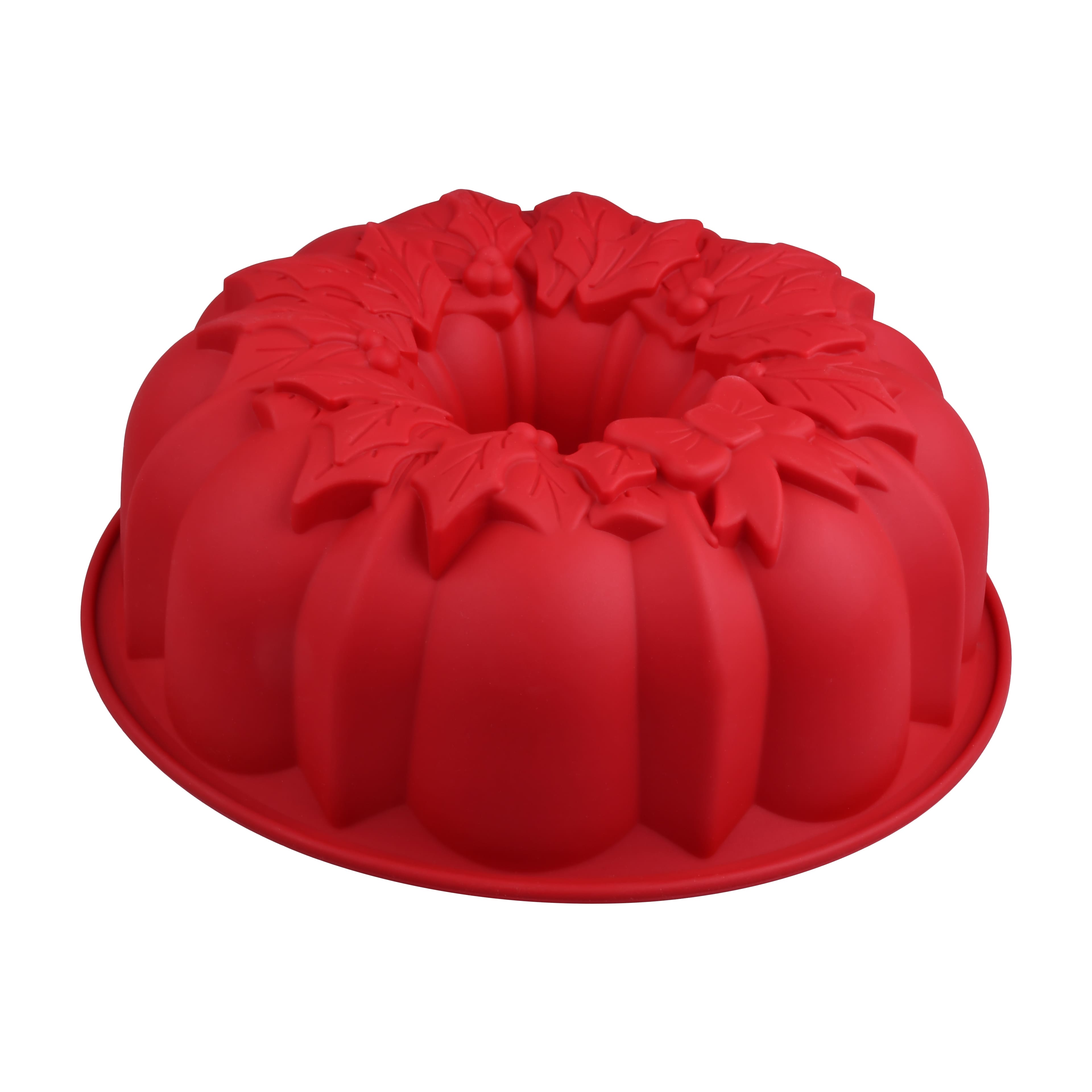 10&#x22; Christmas Bundt Silicone Fluted Pan by Makery&#x2122;