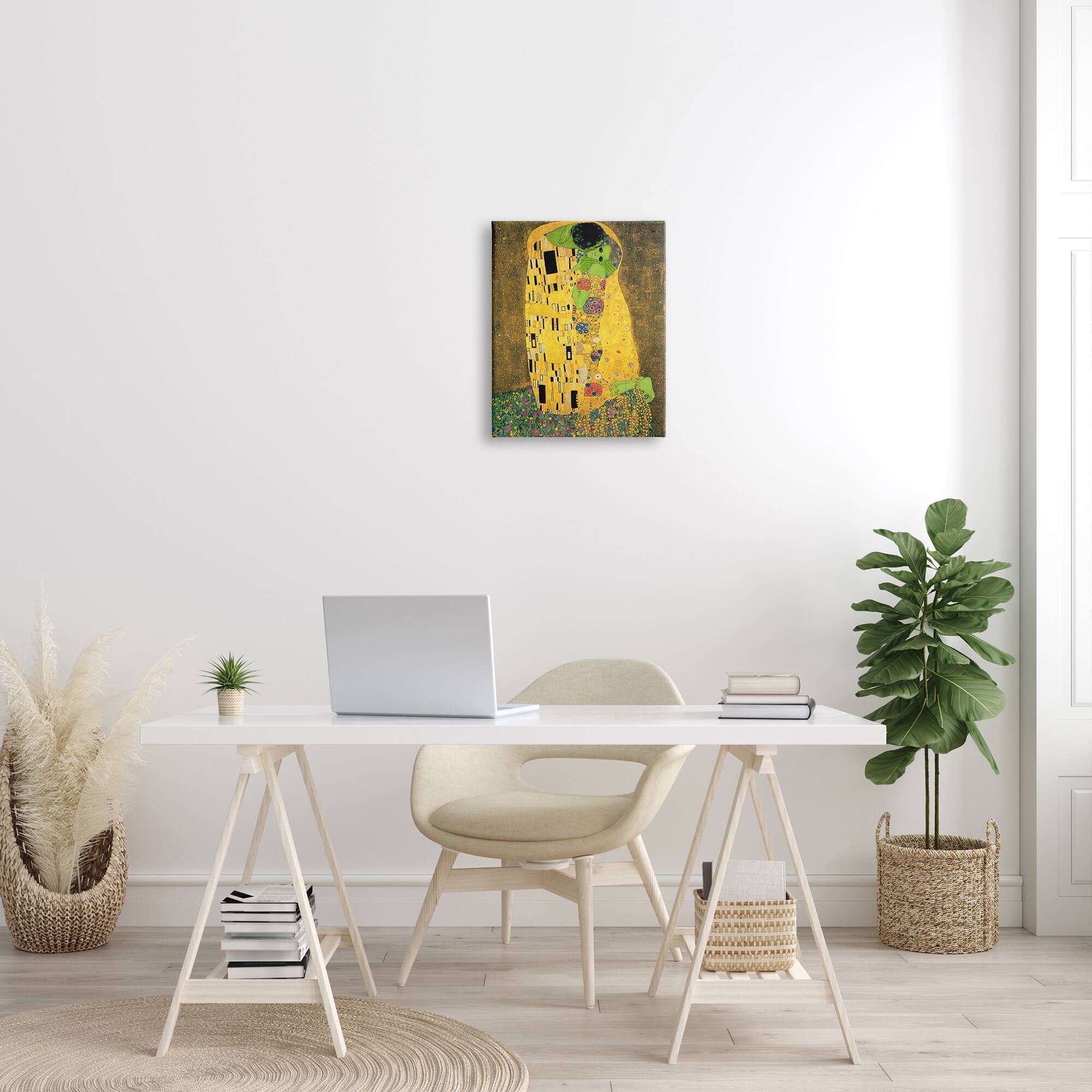Stupell Industries Funny Classic Klimt Aliens Canvas Wall Art