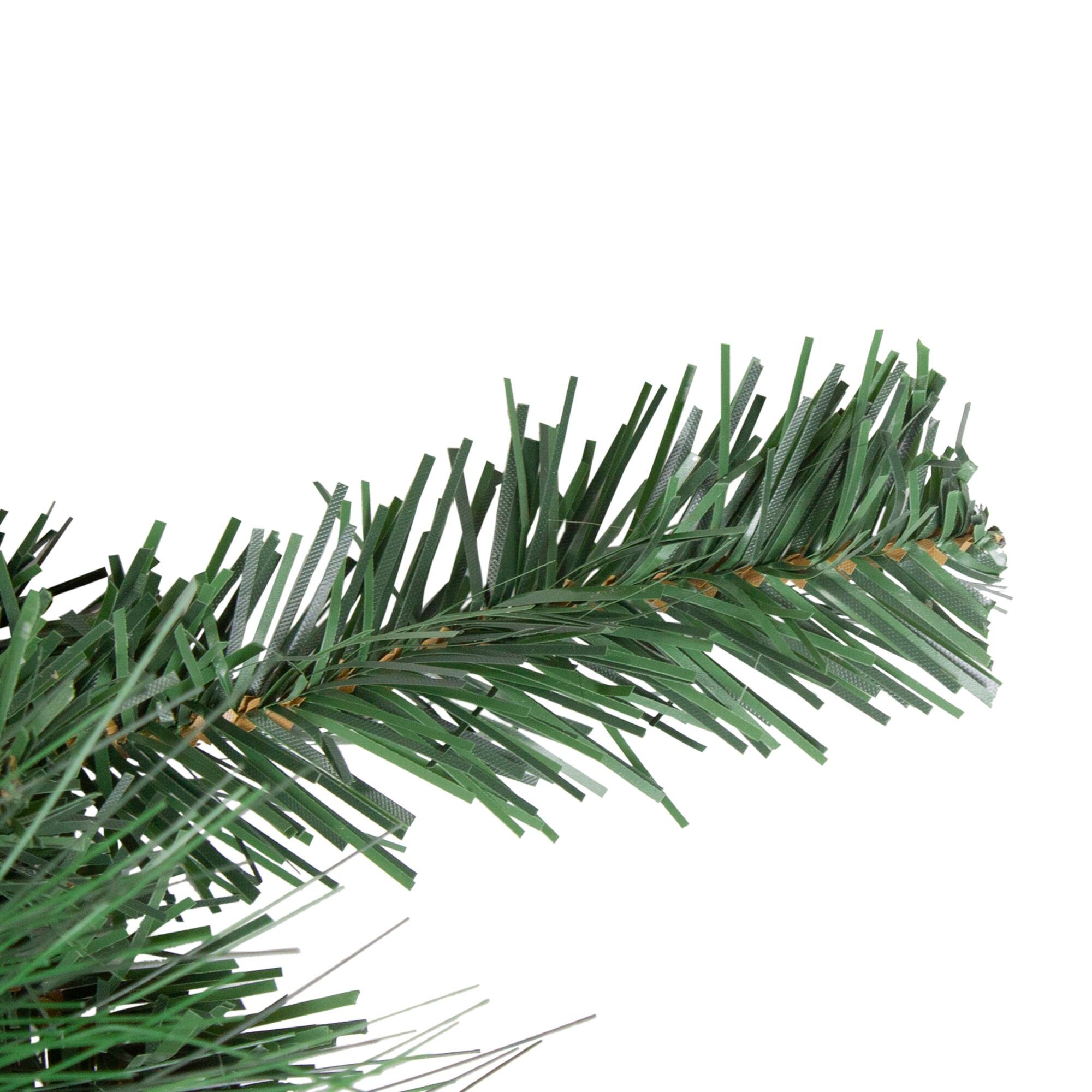 30" Unlit Poinsettia, Pine Cone & Ball Swag, Silver